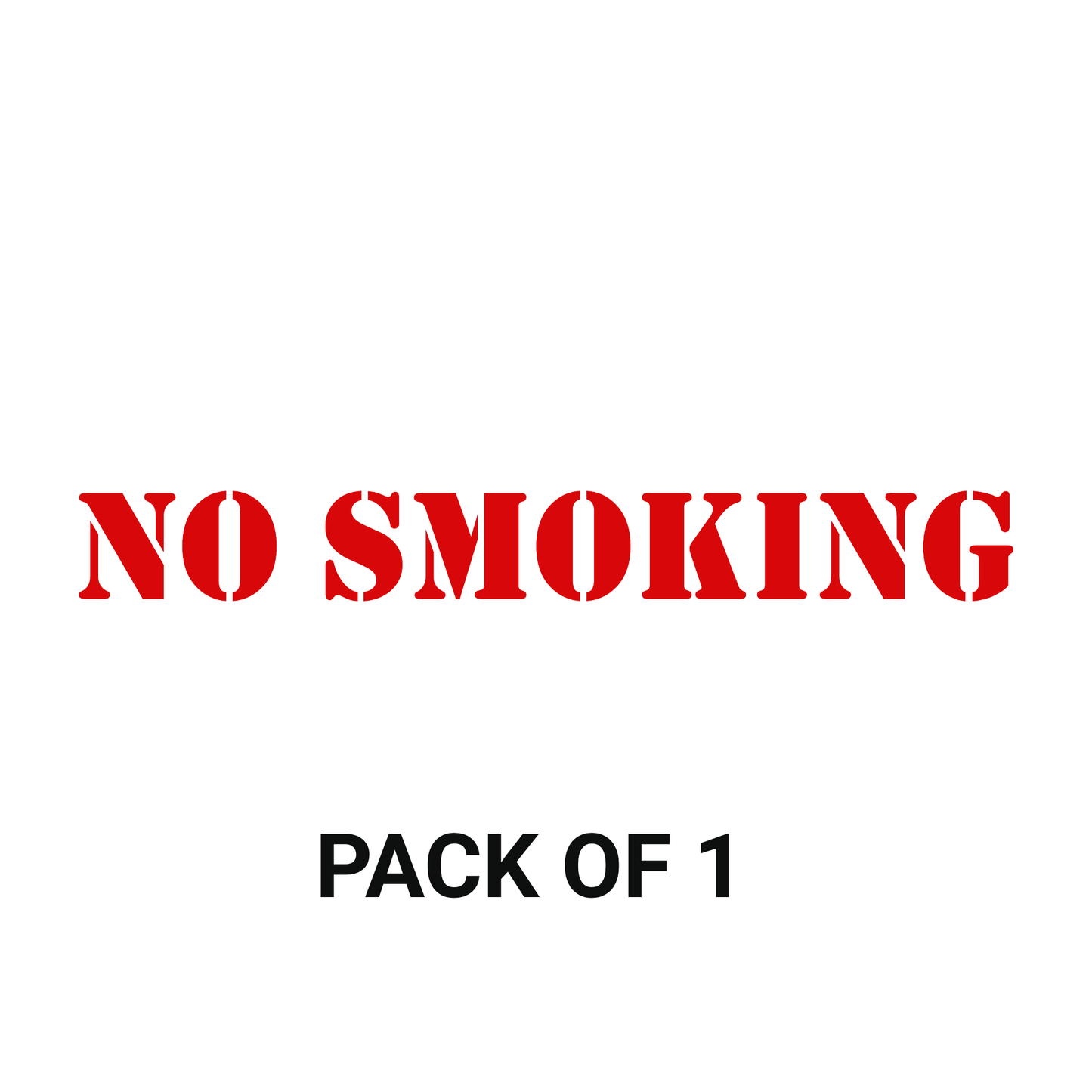 Smeeps NO SMOKING Sticker – 25.6 x 3 cm Bold Red Safety Warning Decal | Waterproof & UV-Resistant Vinyl for Gates, Walls, Offices & Parking Areas