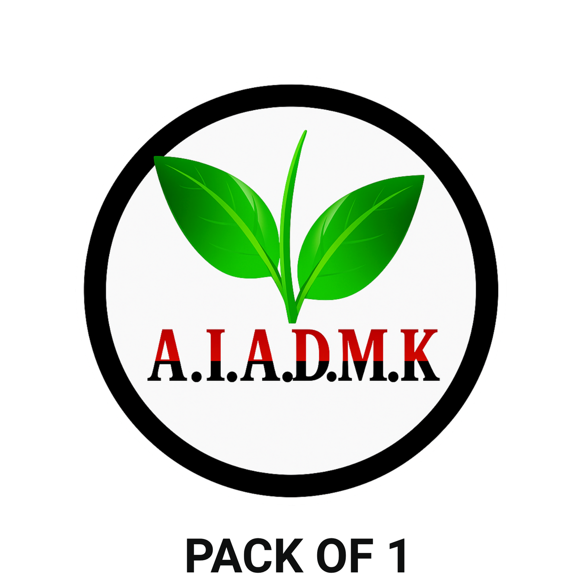 Smeeps A.I.A.D.M.K Round Sticker – 10.16 x 10.16 cm Vinyl Car & Bike Decal | Waterproof & UV Resistant | Premium Political Party Emblem Sticker