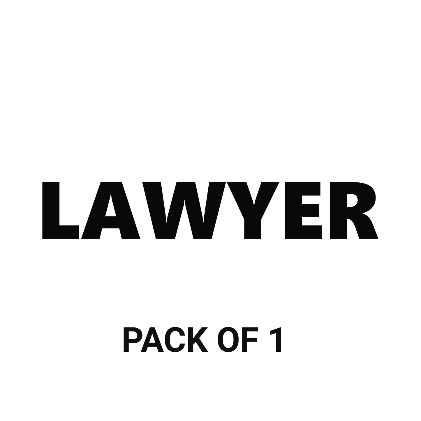 Smeeps LAWYER Text Sticker – 18 x 3 cm Bold Black Vinyl Decal | Car & Bike Label | Professional Identification Sticker | Waterproof & UV-Resistant Design