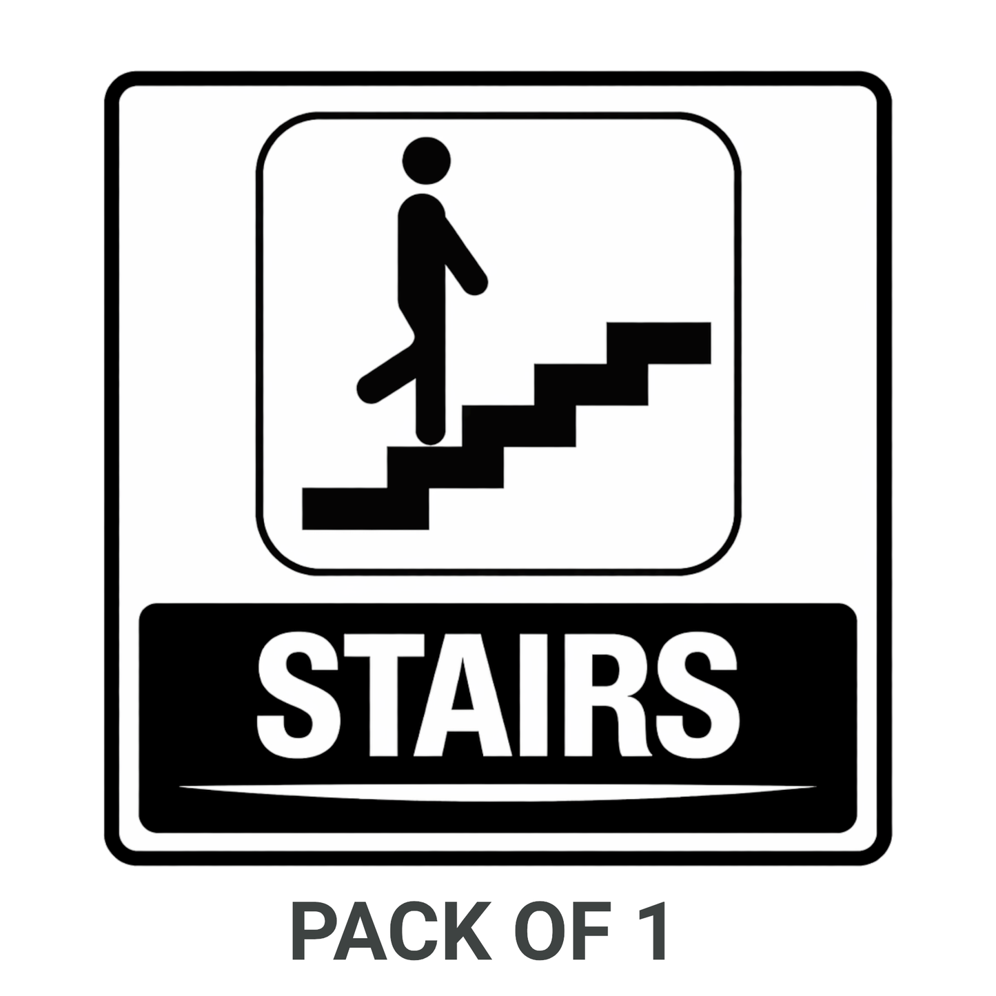 Smeeps Stairs Sticker – 12.7 × 12.7 cm (5 × 5 Inch) Staircase Direction Vinyl Sign | Waterproof UV Resistant Wash Proof Durable