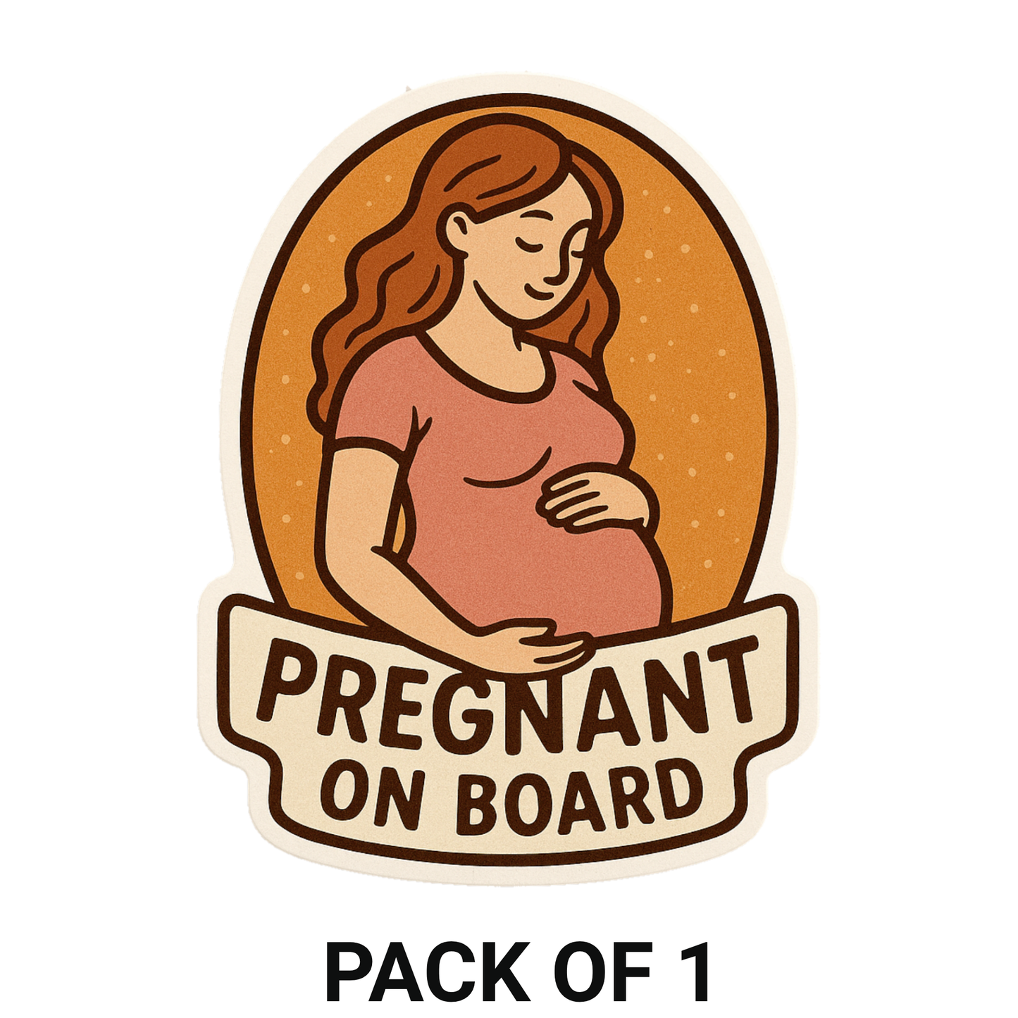 Smeeps Pregnant On Board Sticker – Safety Alert Car Decal for Expecting Mothers | 8.64 x 11.43 cm Durable Vinyl | Wash-Proof & Long-Lasting
