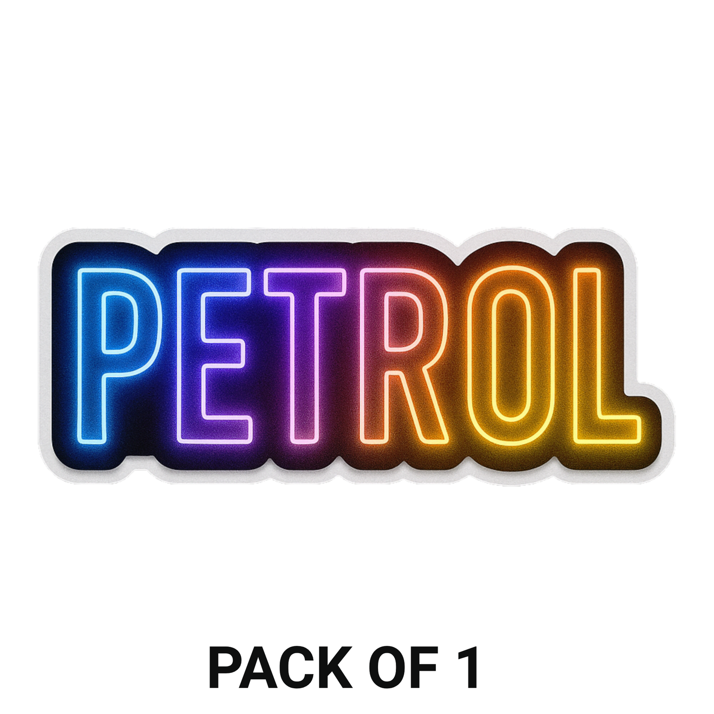 Smeeps “PETROL” Neon Sticker – 12.7 x 5.08 cm Waterproof Fuel Cap Label | Car & Bike Petrol Tank Indicator Decal | UV Resistant Neon Glow Vinyl