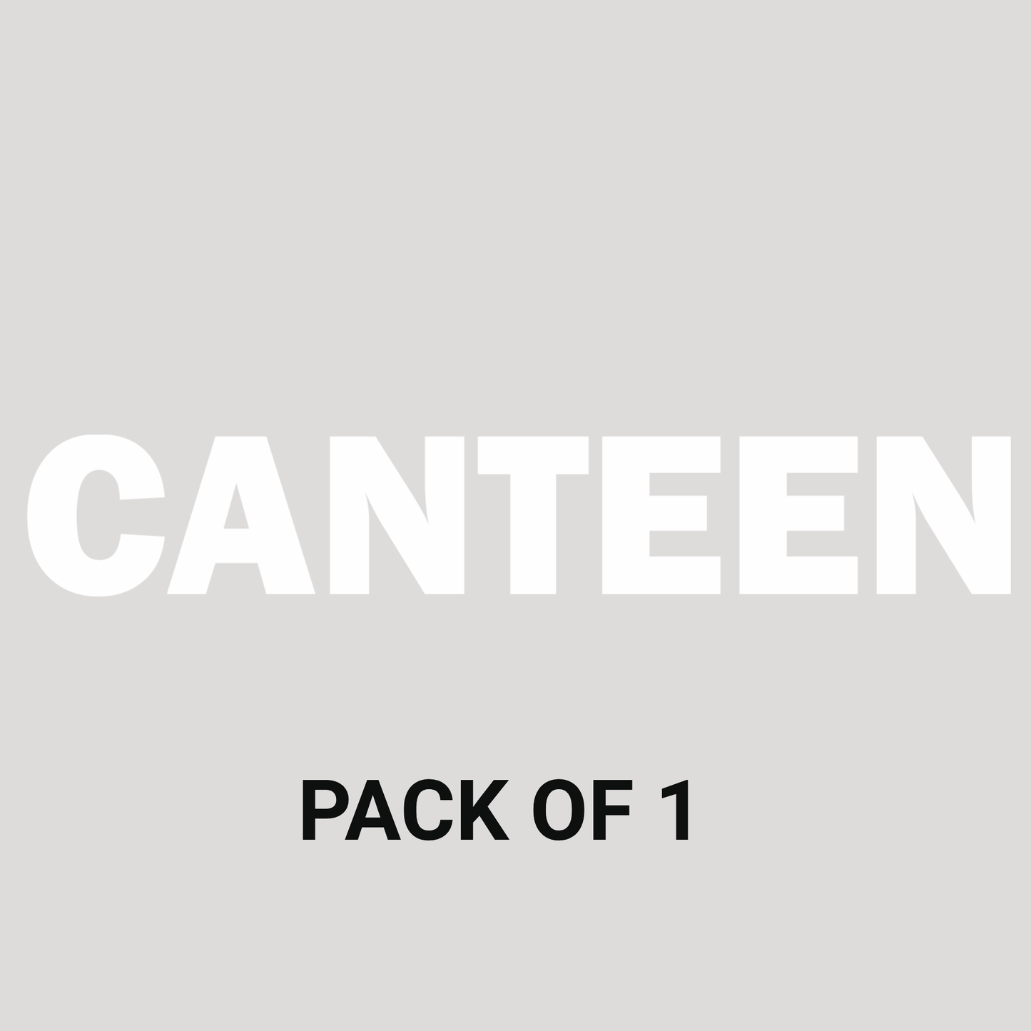 Smeeps Canteen Sticker – 12 x 2 cm White Text Vinyl Label | Waterproof, Durable & High-Visibility Door Sign