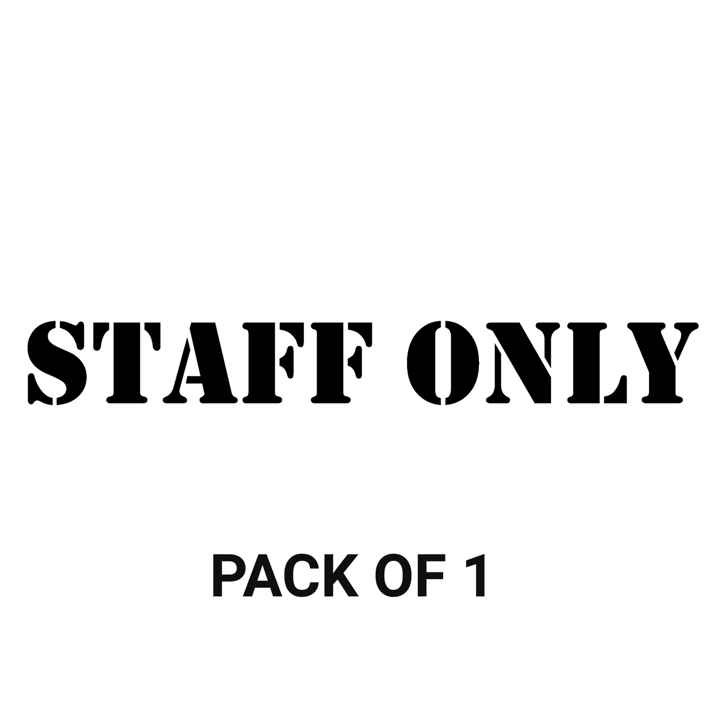 Smeeps Staff Only Sticker – 24.1 x 3 cm Door & Wall Safety Sign | Bold Black Text | Waterproof & Durable Vinyl Label