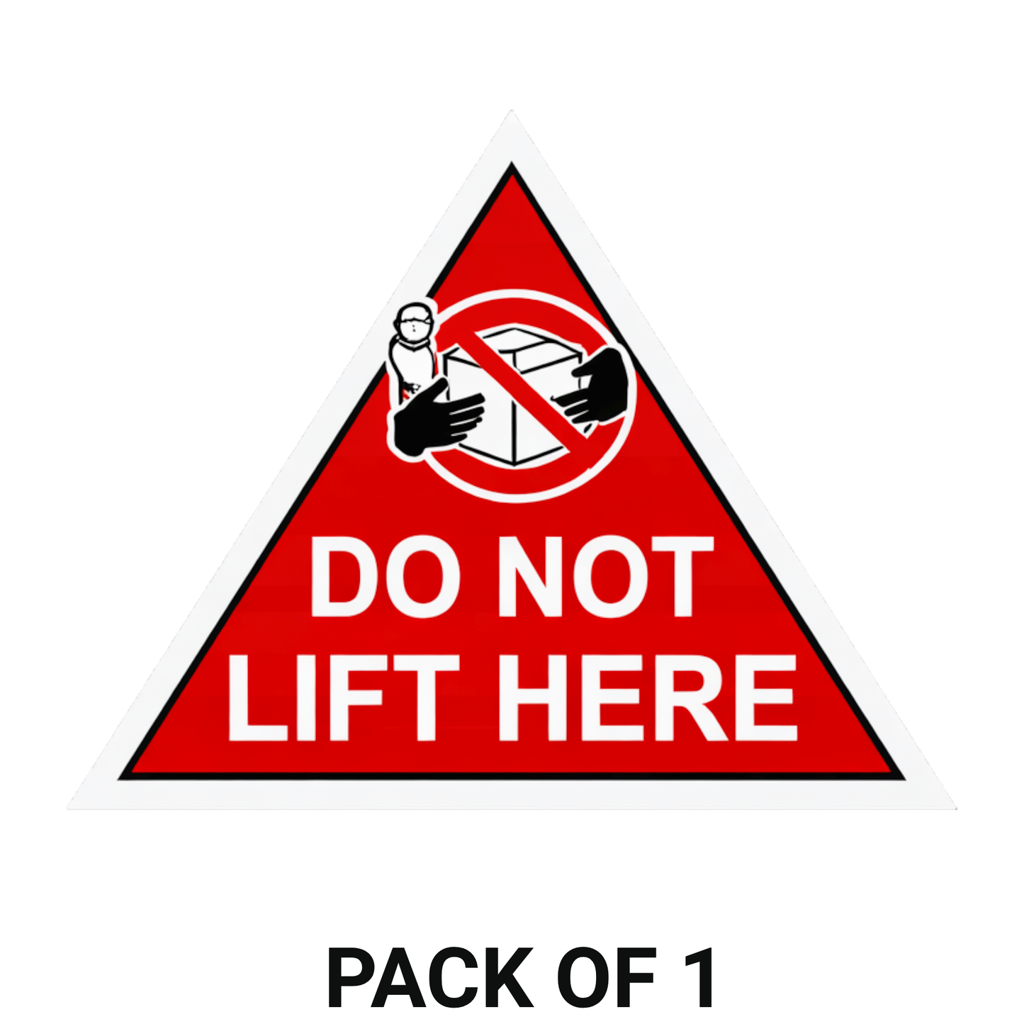 Smeeps Do Not Lift Here Sticker – 12.7 × 10.16 cm (5 × 4 Inch) Premium Vinyl Warning Decal | Industrial Safety Sign | Waterproof UV Resistant Wash Proof | Pack of 1