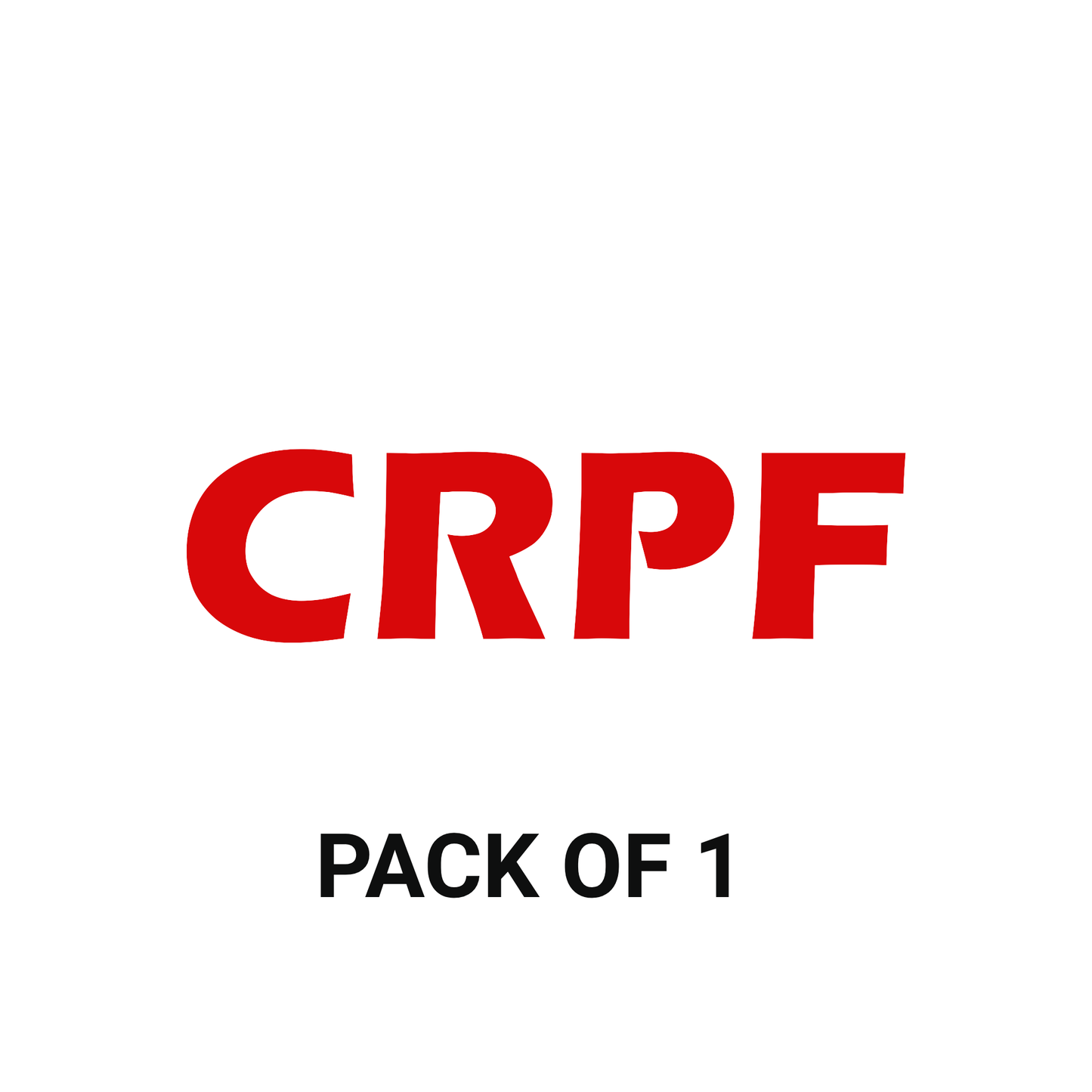 Smeeps CRPF Car Sticker – 11.31 x 3 cm Red Text Vinyl Decal | Waterproof & UV-Resistant