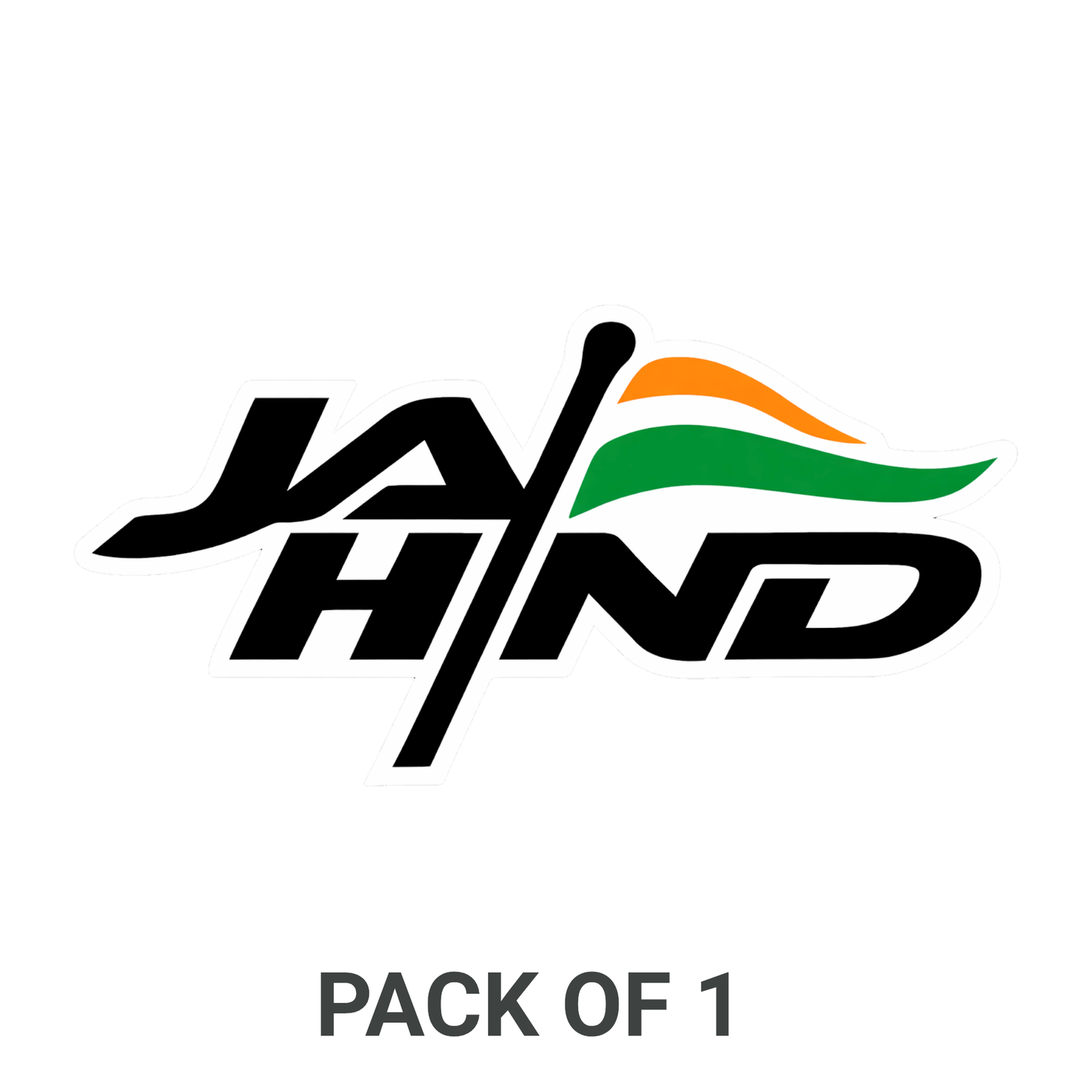 Smeeps JAI HIND Sticker – 12.45 × 6.35 cm (4.9 × 2.5 Inch) Premium Vinyl Decal | Indian Tricolor Patriotic Design | Waterproof UV Resistant Wash Proof | Pack of 1