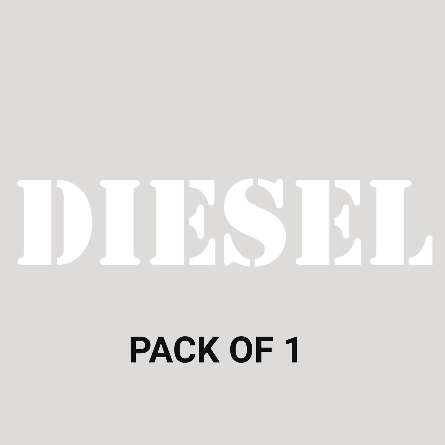 Smeeps DIESEL Text Sticker – 10 x 2 cm Bold White Vinyl Decal | Fuel Tank Label | Car, Bike & Scooter Sticker | Waterproof and UV-Resistant Design