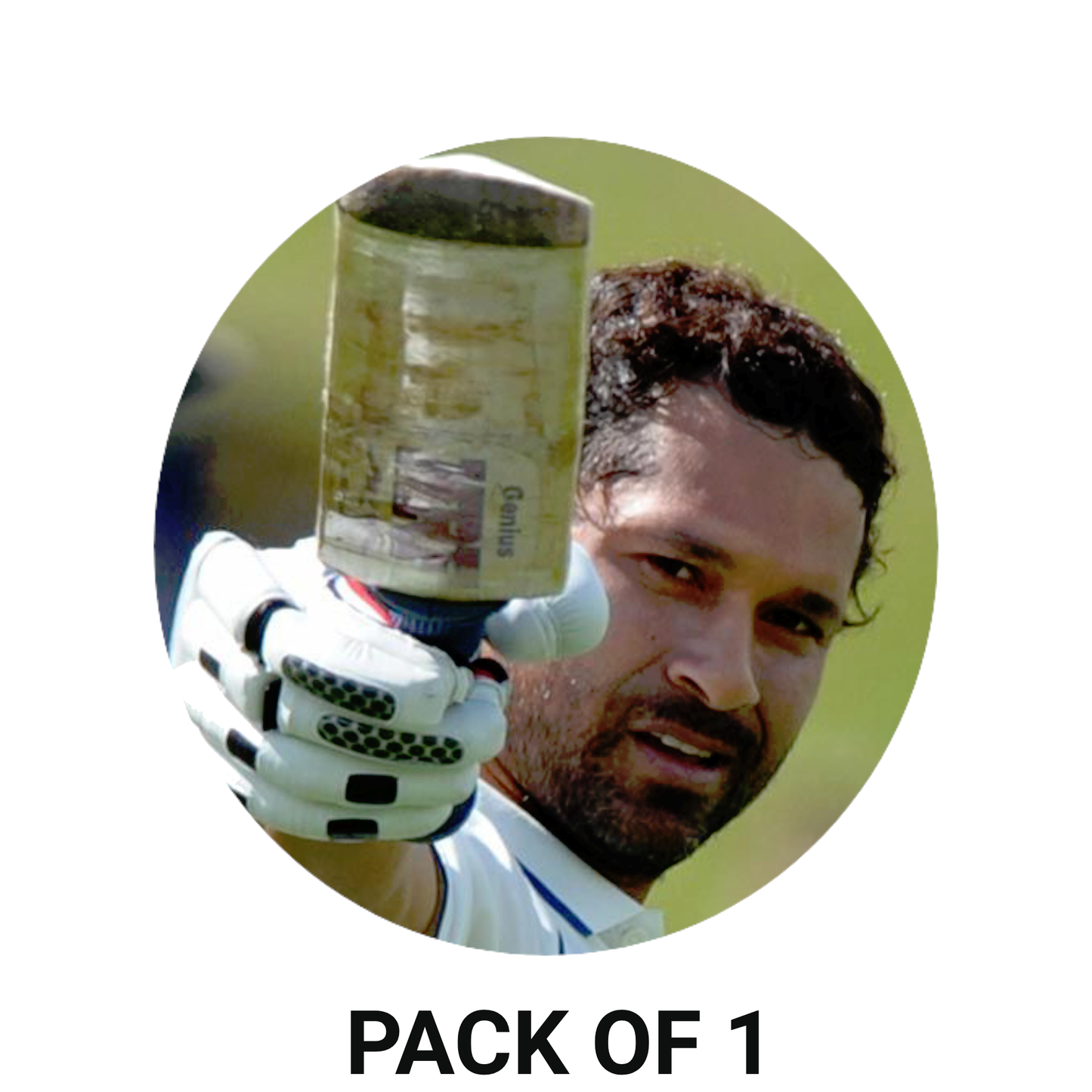 Smeeps Sachin Tendulkar Sticker – 10.16 cm (4 Inch) Master Blaster Cricket Legend Vinyl Decal | Waterproof UV Resistant Round Sticker