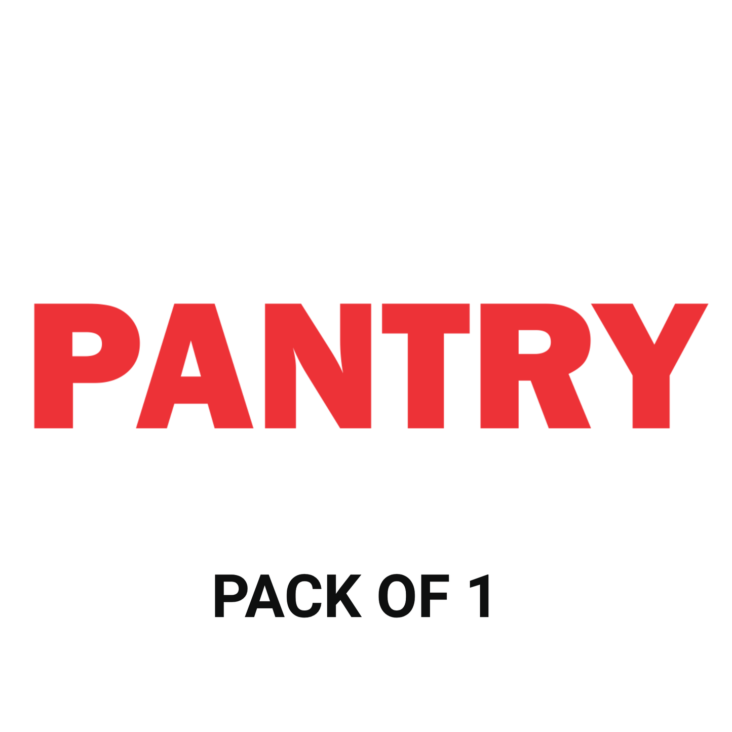 Smeeps Pantry Door Sticker – 9.3 x 1.7 cm Red Text Vinyl Label | Waterproof, Wash-Proof & Durable Kitchen/Office Signage