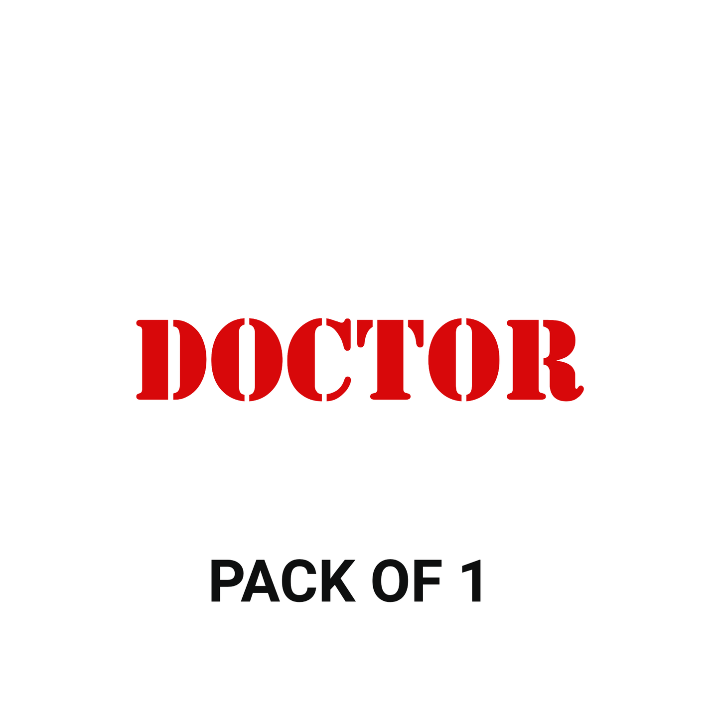 Smeeps DOCTOR Text Sticker – 16.3 x 3 cm Red Vinyl Decal | Professional Label for Car and Bike , Doors & Equipment | Wash-Proof & Durable