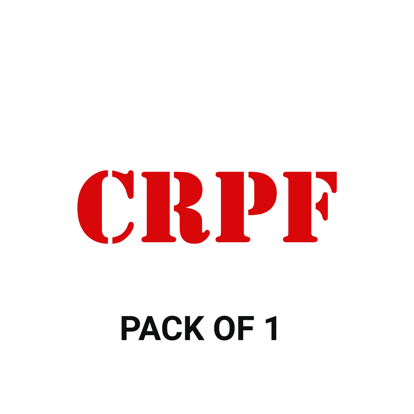 Smeeps CRPF Car Sticker – 10.69 x 3 cm Red Text Military Style Decal | Waterproof & Fade-Resistant Vinyl for Cars, Bikes & Helmets