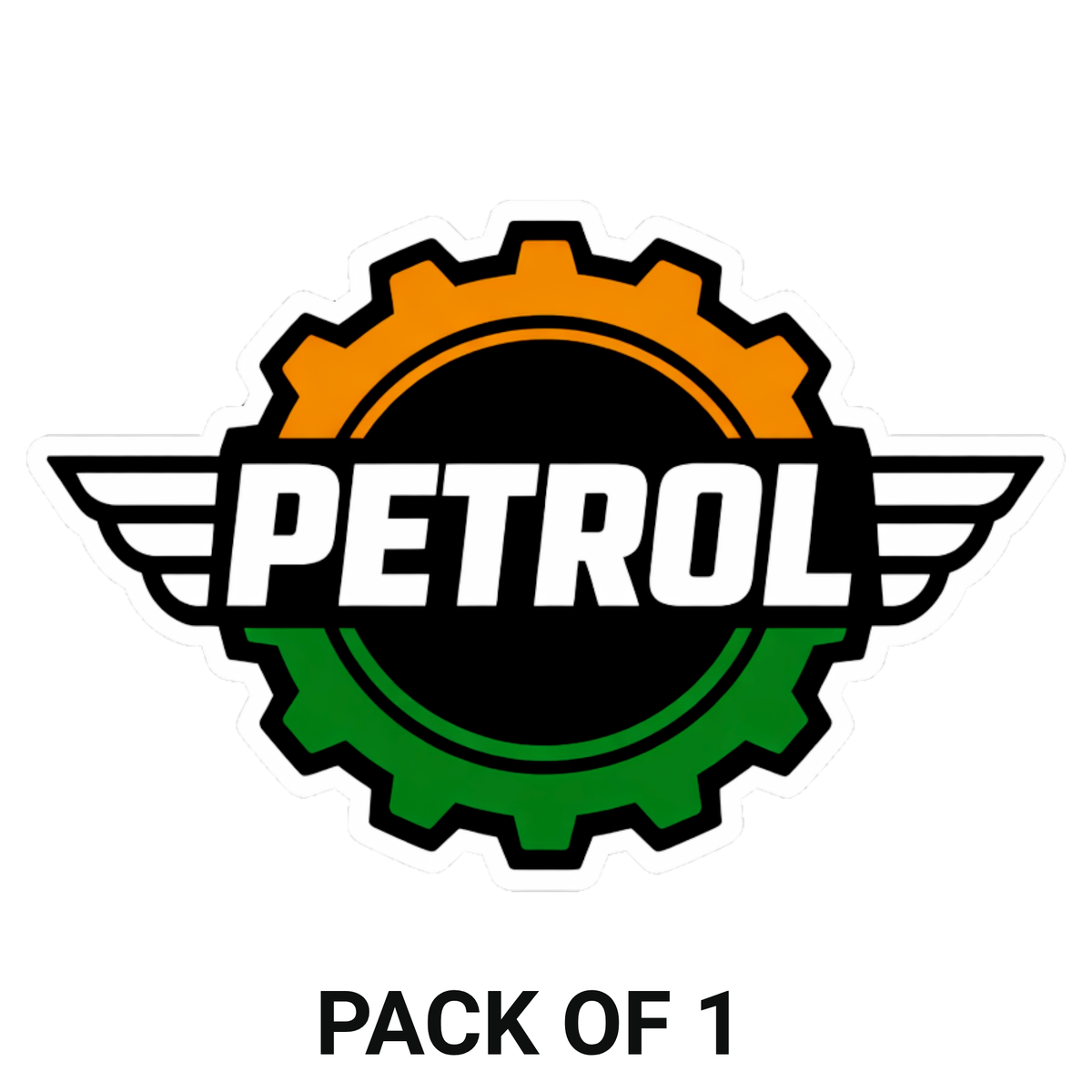 Smeeps Petrol Fuel Type Sticker – 10.16 × 6.61 cm (4 × 2.6 Inch) Waterproof Vinyl Car Fuel Lid Sticker | Petrol Gear Logo Tank Cap Decal | UV Resistant Washproof Automotive Fuel Indicator Sticker | Pack of 1