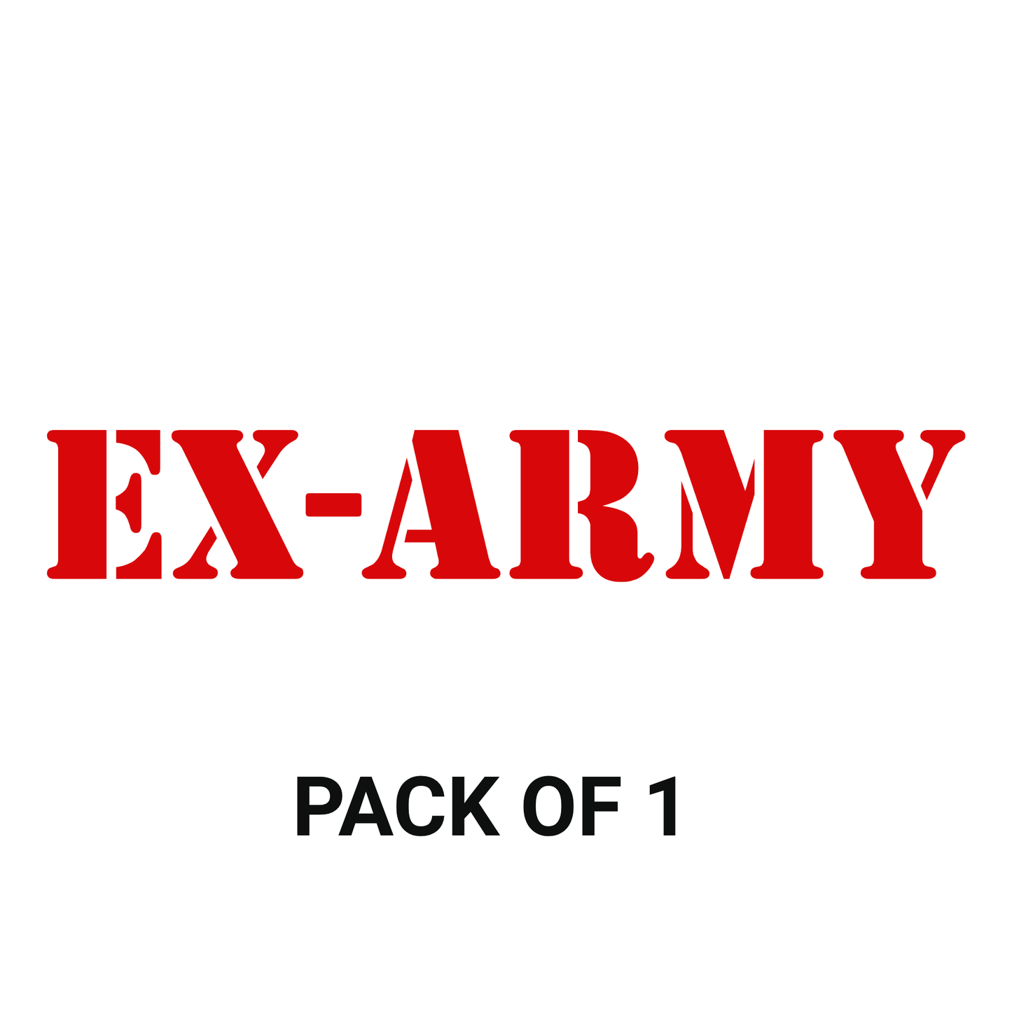 Smeeps EX-ARMY Sticker – 18.27 cm Car Rear Glass Vinyl Decal | Bold Red Military Veteran Badge | Waterproof & UV-Resistant