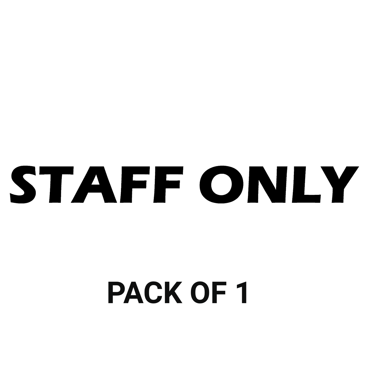 Smeeps Staff Only Sticker – 28 x 3 cm Door Safety Sign | Bold Black Text Vinyl Decal for Offices, Shops & Workspaces | Waterproof & Durable