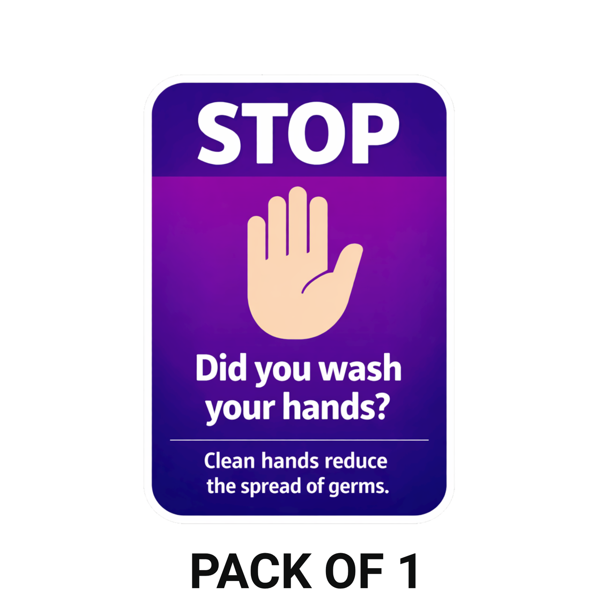 Smeeps Wash Your Hands Safety Sticker – 15.24 × 10.42 cm (6 × 4.1 Inch) Waterproof Hygiene Reminder Sticker for Washroom, Office, School & Hospital | UV Resistant | Wash Proof | Pack of 1