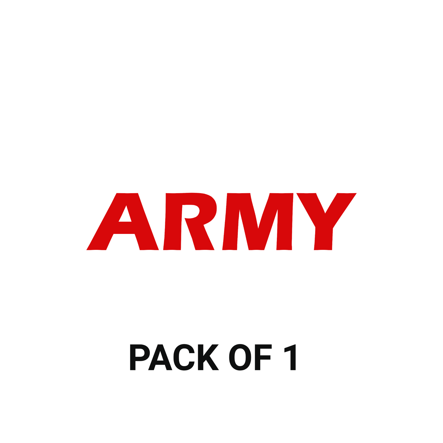 Smeeps ARMY Text Sticker – 14.1 x 3 cm Bold Red Vinyl Decal | Car Lettering | Military Style Font | Waterproof & UV-Resistant Design Font Used: Helvetica Bold