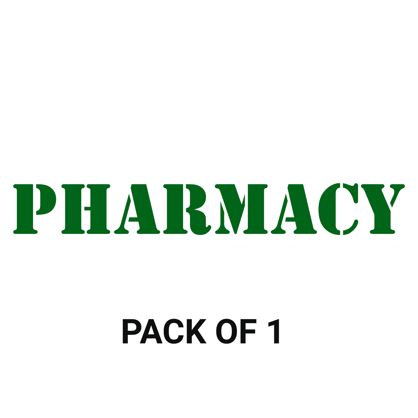 Smeeps PHARMACY Sticker – 22.8 x 3 cm Green Text Decal | Shop Front & Medical Store Label | Waterproof & UV-Resistant Vinyl