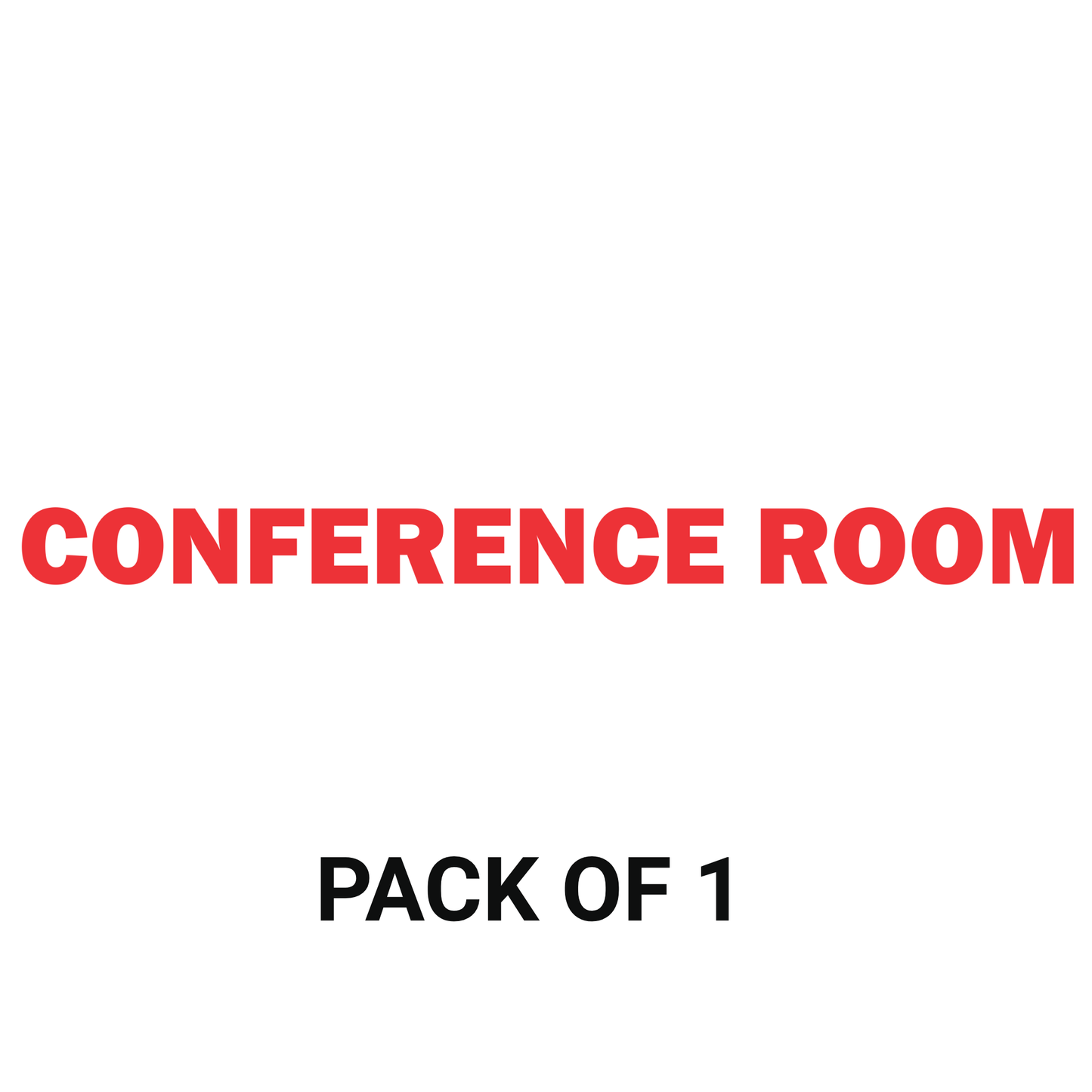 Smeeps Conference Room Sticker – 20 x 1.5 cm Red Text Vinyl Label | Waterproof, Durable & High-Visibility Door Sign