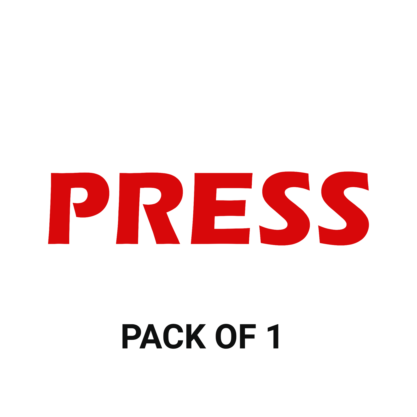 Smeeps PRESS Sticker – 13.2 x 3 cm Car & Bike Vinyl Decal | Bold Red Media Identification Label | Waterproof & Durable Design