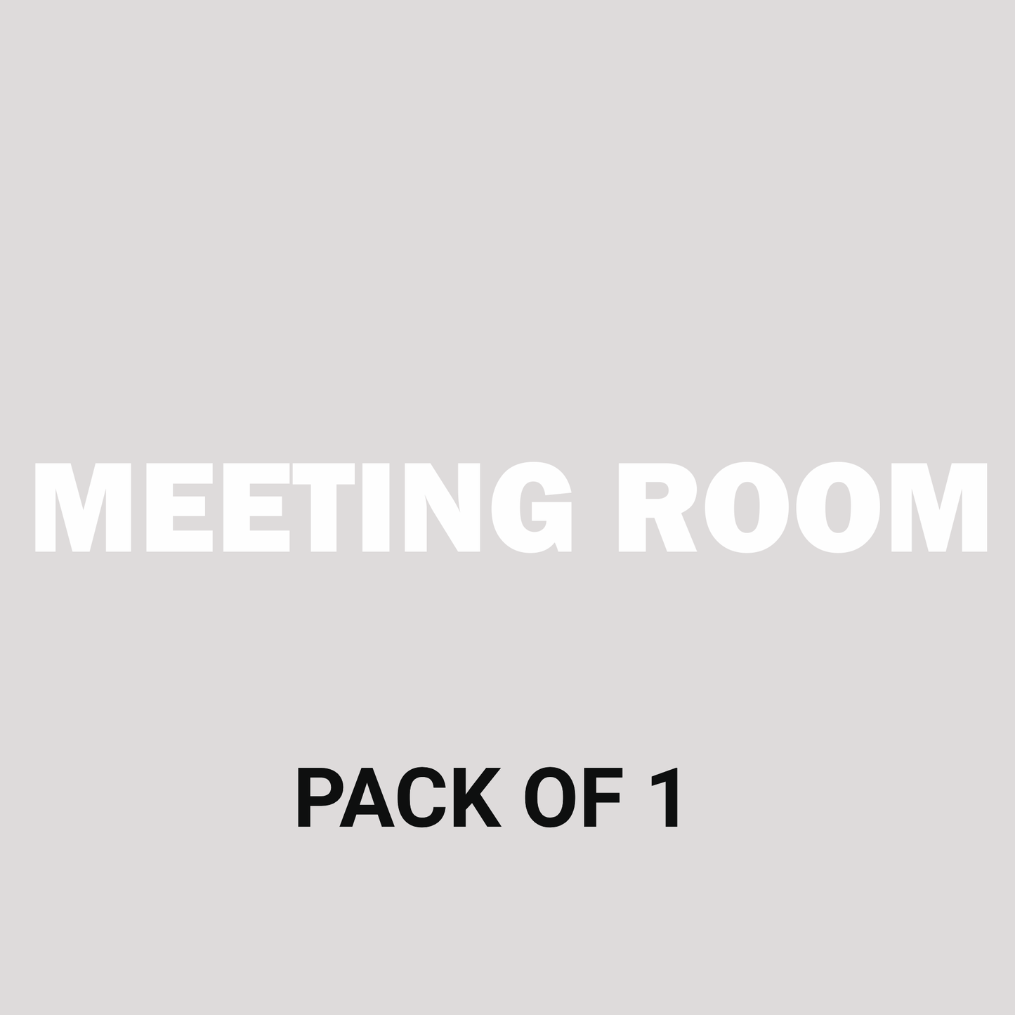 Smeeps Meeting Room Door Sticker – 16 x 1.5 cm White Text Office Label | Waterproof, Wash-Proof & Durable Vinyl Signage