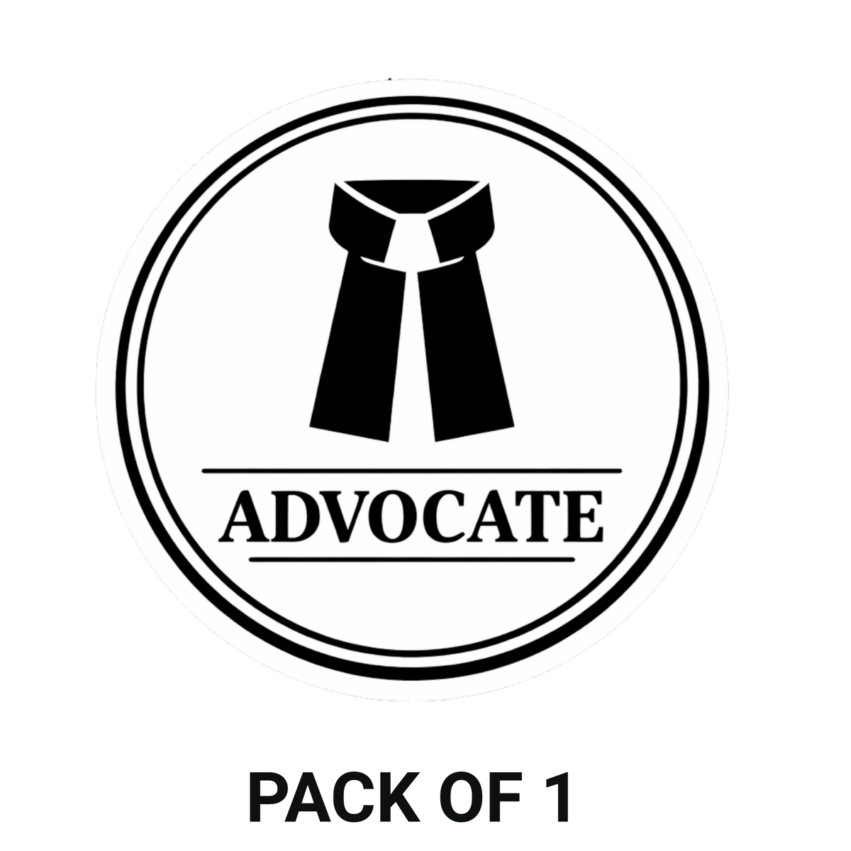 Smeeps Advocate Vinyl Sticker – 10.16 × 10.16 cm (4 × 4 Inch) Waterproof Lawyer Logo Sticker | UV Resistant Round Advocate Decal for Car, Bike, Laptop & Office Use | Pack of 1