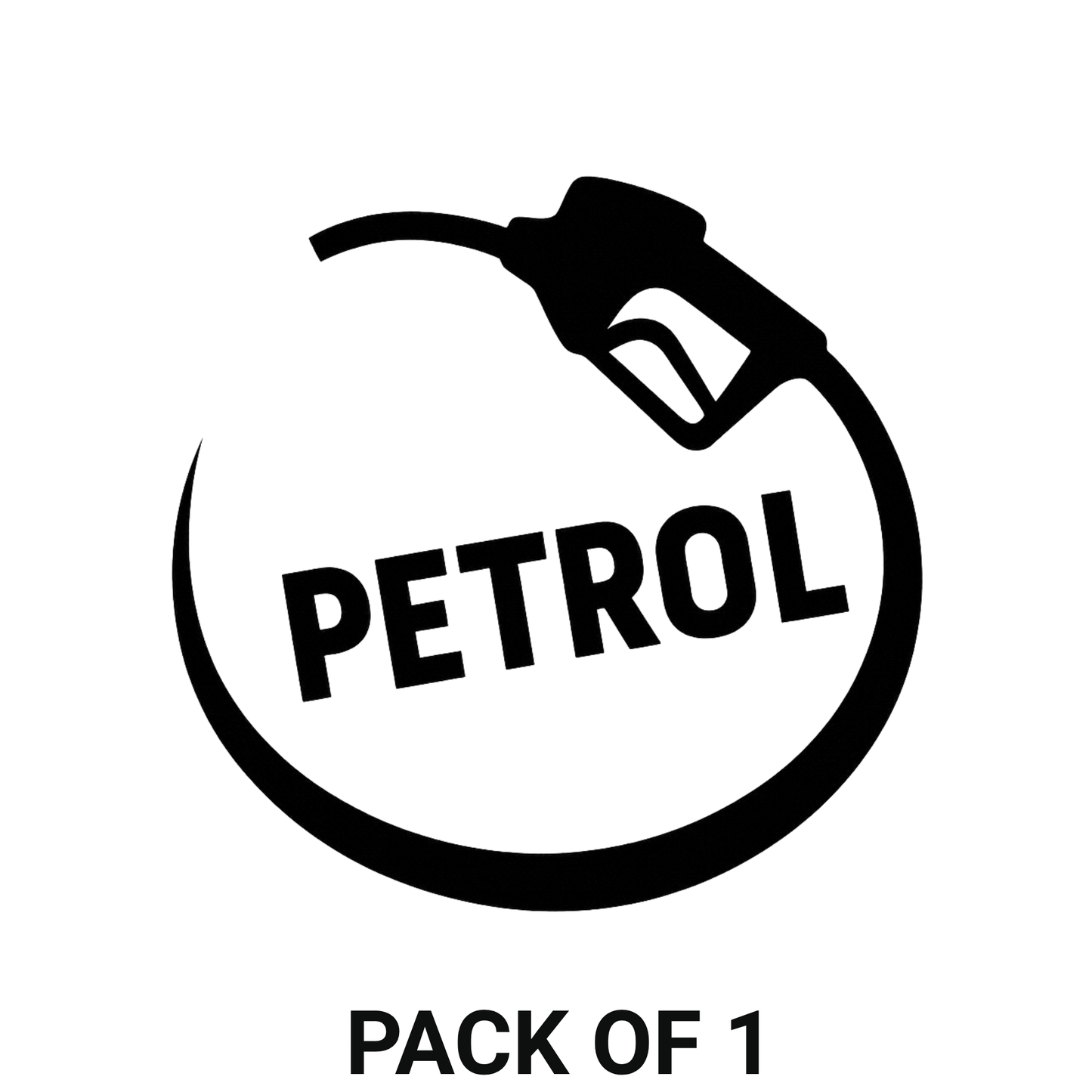Smeeps Petrol Indicator Sticker – 7.62 cm Fuel Cap Label | Minimal Circle Design | Waterproof & UV-Resistant Vinyl for Cars & Bikes
