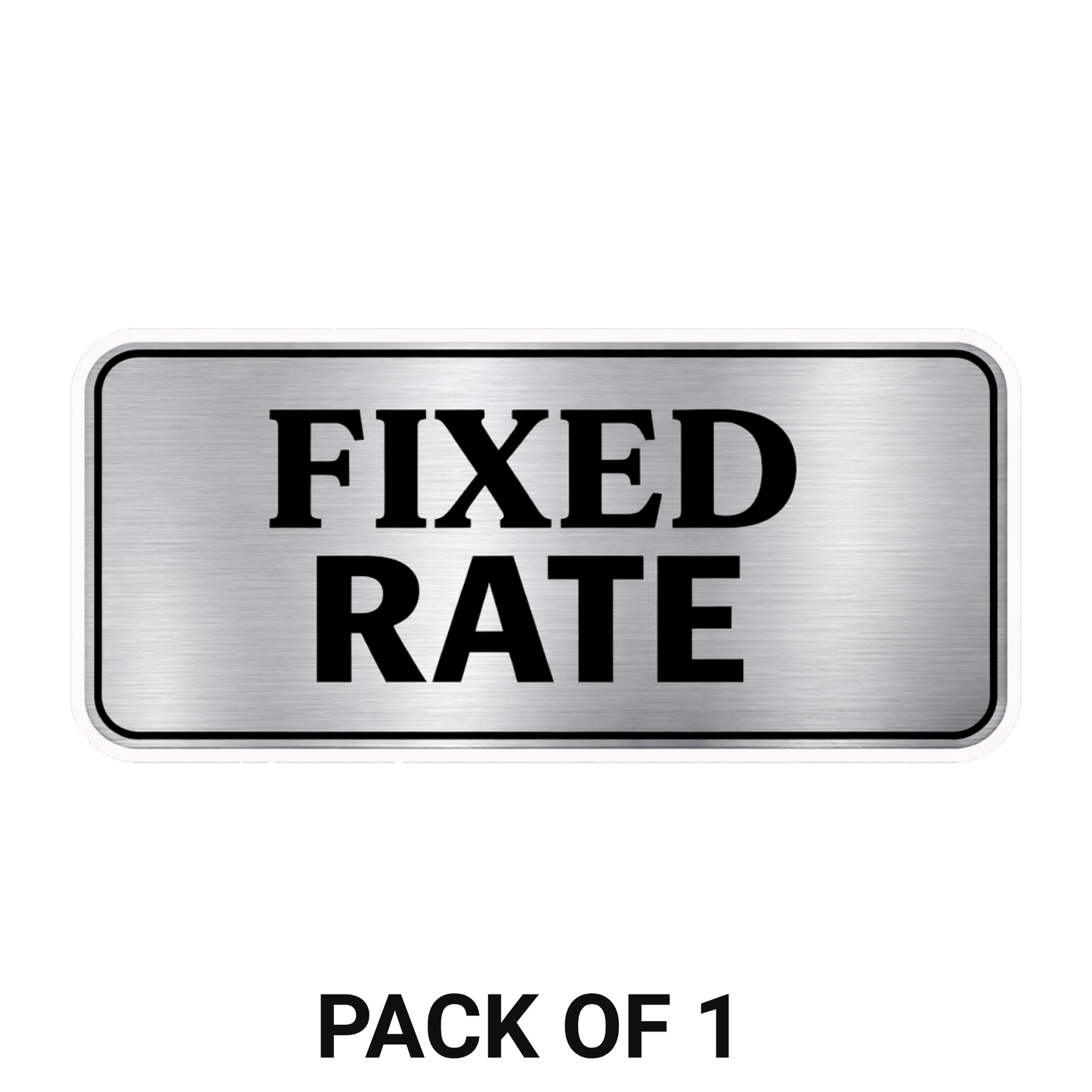 Smeeps Fixed Rate Door Sticker – 15.24 × 6.86 cm (6 × 2.7 Inch) Waterproof Business Sign Sticker for Shop, Store, Office & Reception | UV Resistant | Wash Proof | Pack of 1