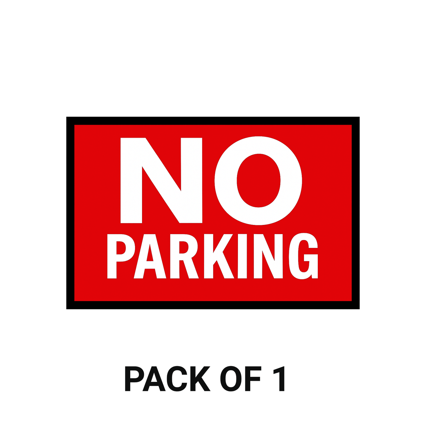 Smeeps NO PARKING Sticker – 20.32 x 13.3 cm Bold Red Caution Sign | Waterproof & UV-Resistant Vinyl for Gates, Walls & Shops