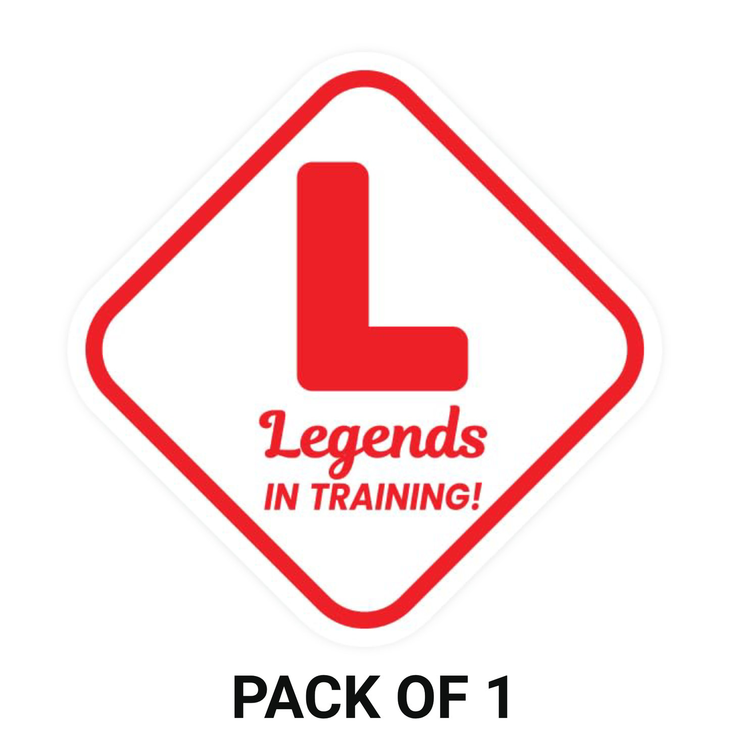 Smeeps “Legends in Training” L Plates – 15 cm Reflective Learner Driver Vinyl Stickers for Cars, Bikes & Scooters | Waterproof & Removable
