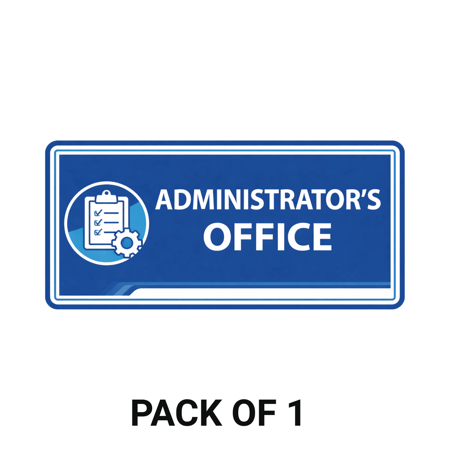 Smeeps Administrator’s Office Name Plate Sticker – 16.01 × 7.62 cm (6.3 × 3 Inch) Professional Office Door Vinyl Label | Waterproof UV Resistant Wash Proof