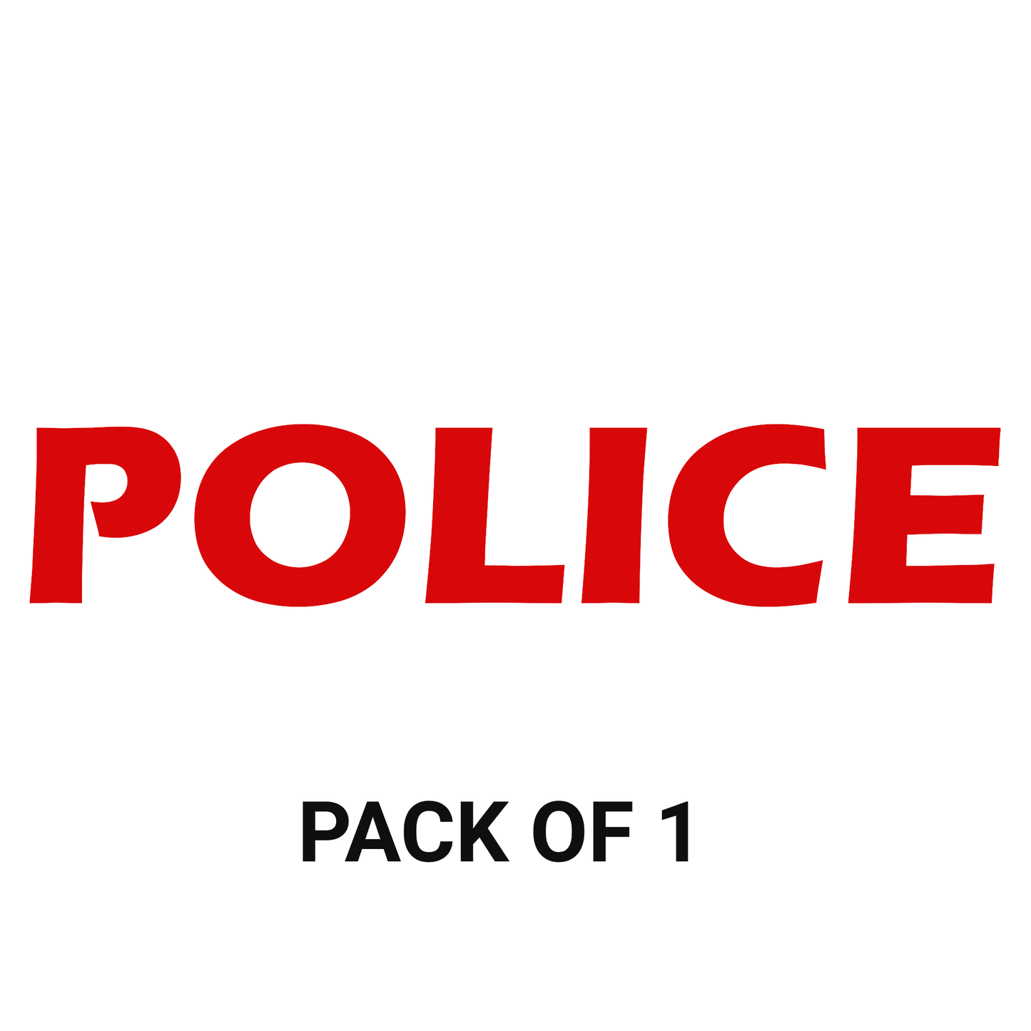 Smeeps POLICE Sticker – 16.1 x 3 cm Car & Bike Vinyl Decal | Bold Red Text | Waterproof & Durable Design