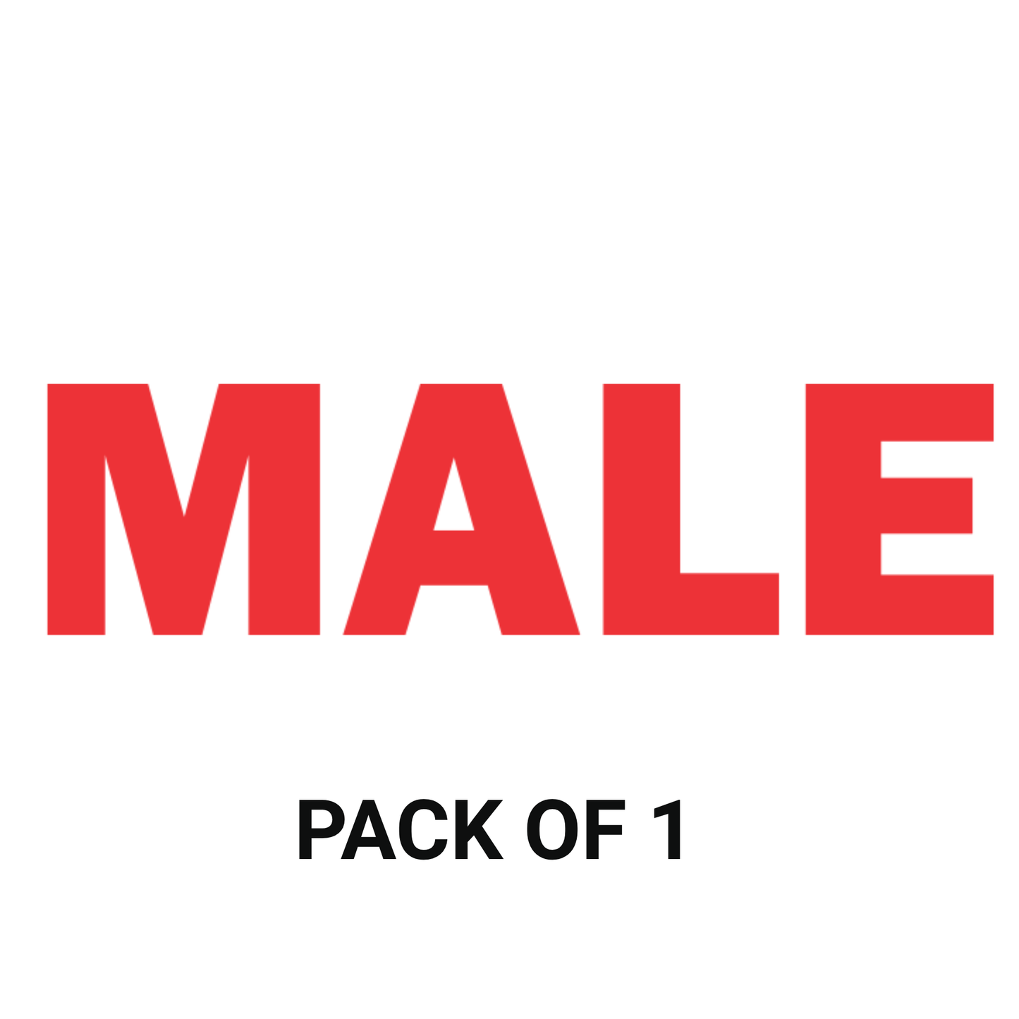 Smeeps Male Sticker – 5.7 x 1.5 cm Red Text Vinyl Label | Waterproof, Durable Restroom Door Sign