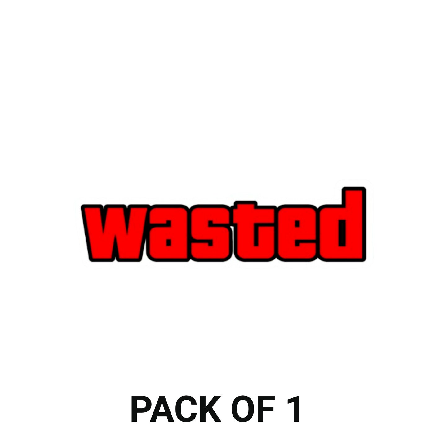 Smeeps Wasted Sticker – 12.7 x 3.81 cm Car & Bike Vinyl Decal | Bold Red Typography Design | Waterproof & Durable