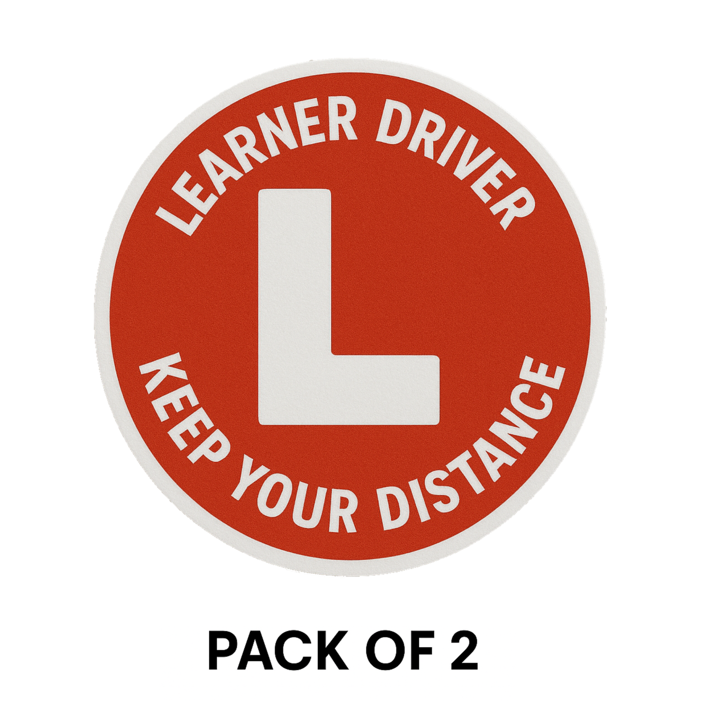 Smeeps Learner Driver Car Sticker – “Keep Your Distance” Red Circle with White ‘L’ Design – 13.97 x 13.97 cm | Waterproof, Durable & Easy to Apply