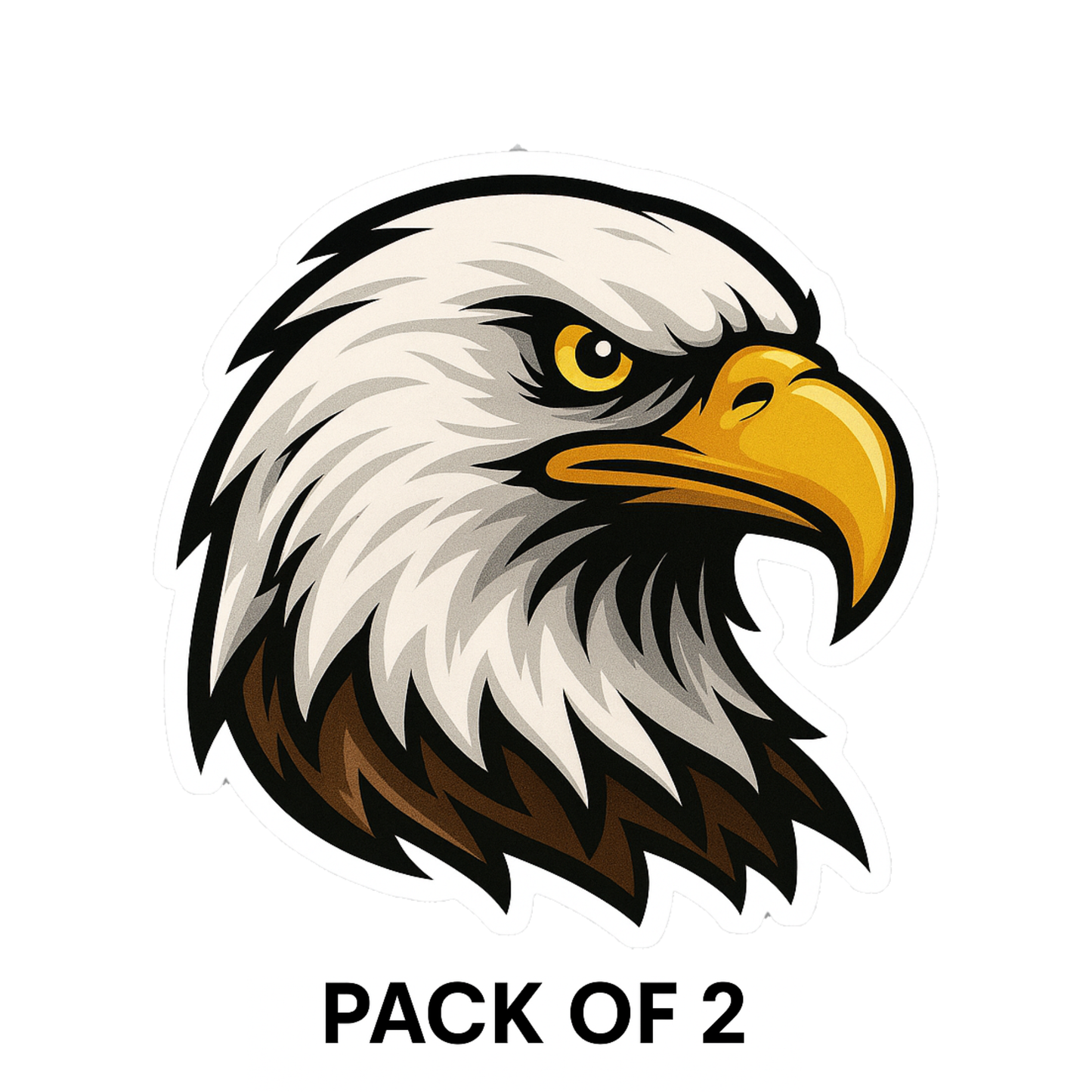 Smeeps Eagle Head Car Sticker – Bold Design – 10.16 x 12.7 cm | Premium Vinyl Decal for Cars