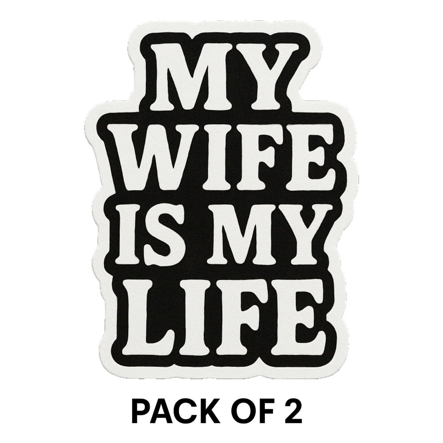Smeeps One Life. Live It. Sticker – 5.08 x 10.16 cm | Motivational Vertical Vinyl Car Decal (Black & White)