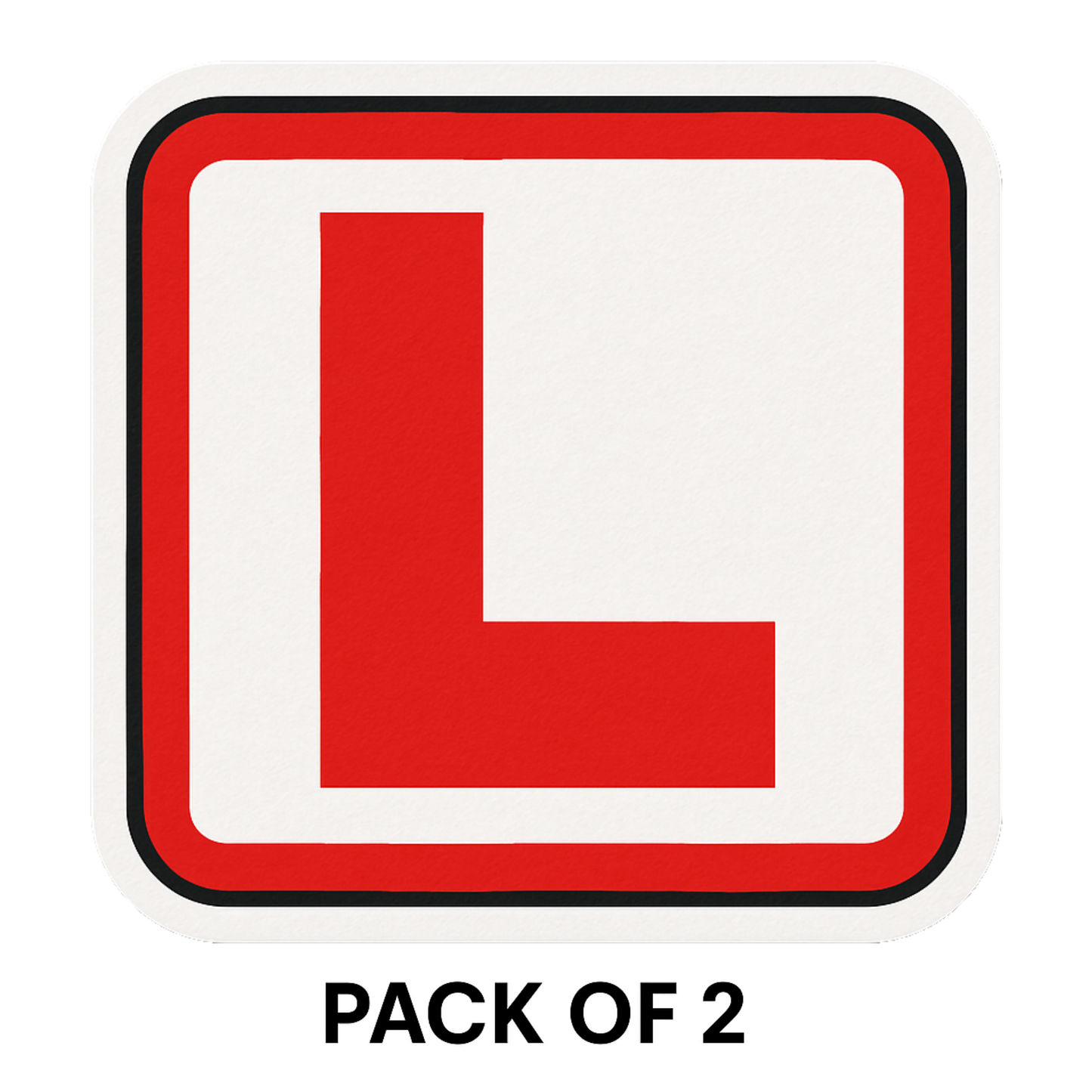 Smeeps “L” Learning License Sticker for Car – Bold Red L Sign – 11 x 13 cm | Waterproof & Easy to Apply for Learner Drivers
