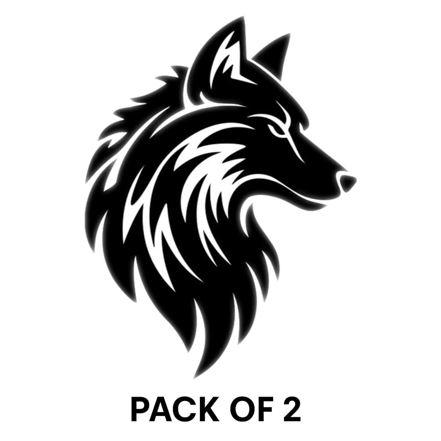 Smeeps Wolf Head Car Sticker – Bold Tribal Design – 13 x 17 cm | Waterproof & Fade-Resistant Vinyl for Cars