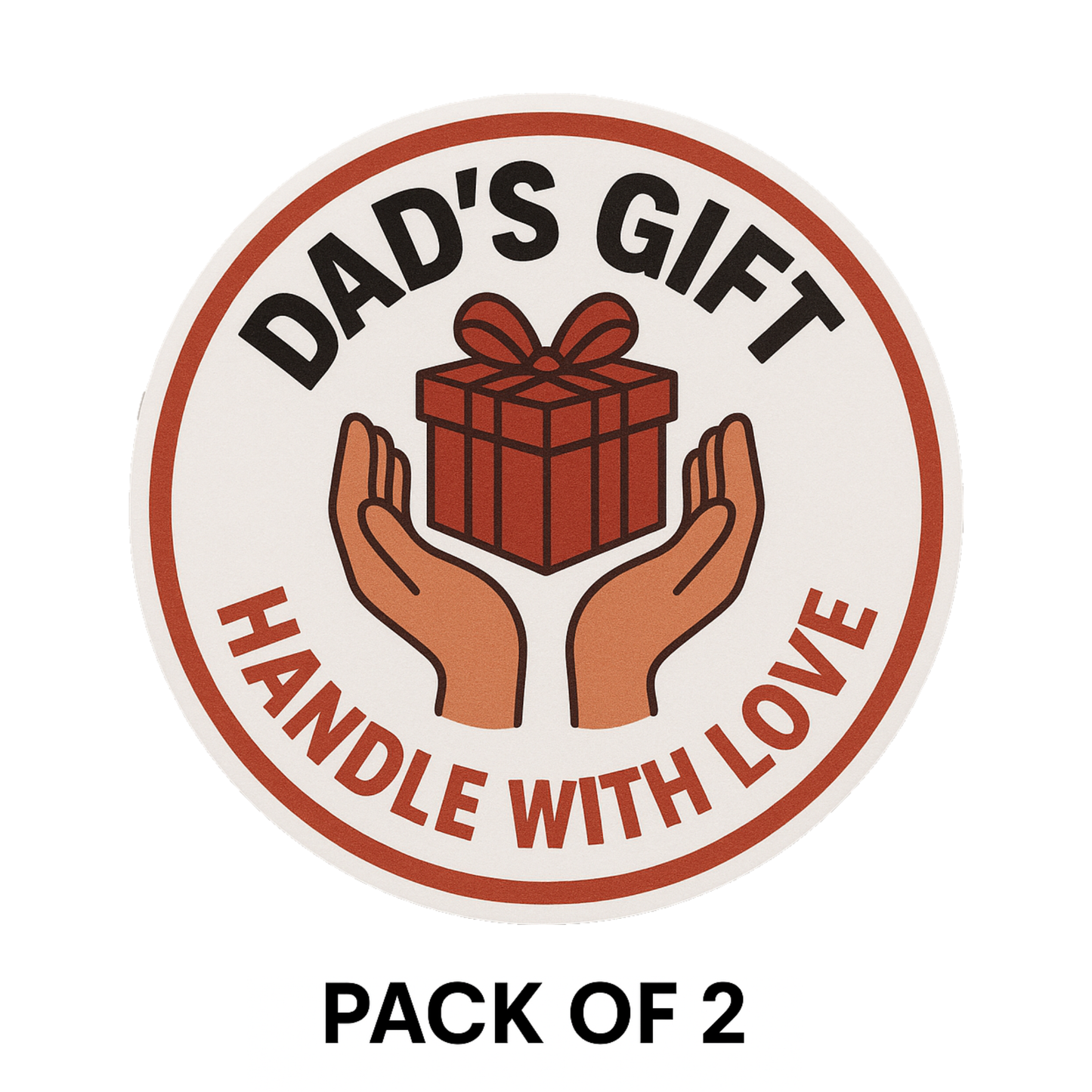 Smeeps Dad's Gift Sticker – 7.62 x 7.62 cm | Waterproof Vinyl Car Decal with Loving Message
