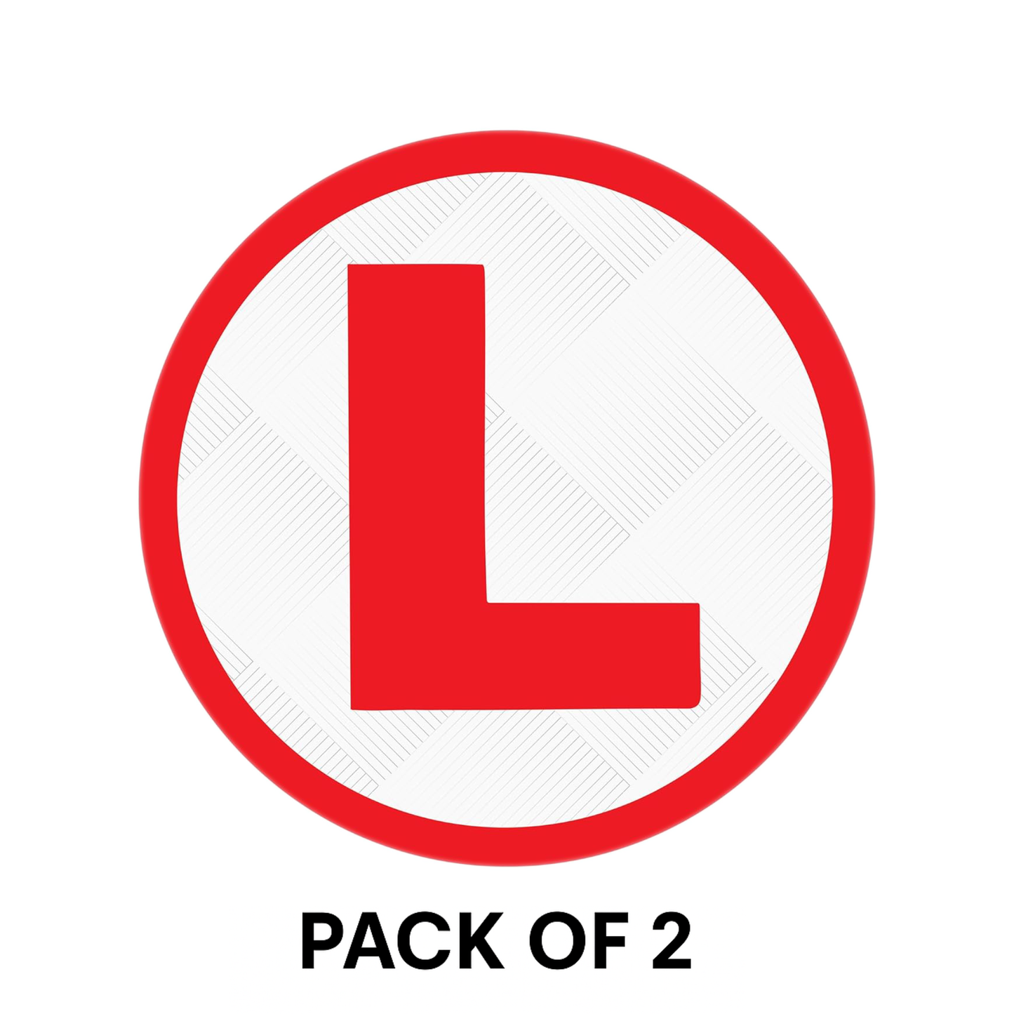 Pack of 2 | Smeeps Premium L Plate Stickers – 15.24 cm Round Vinyl for Learner Drivers | High Visibility, Waterproof & UV-Resistant for Car & Bike Use