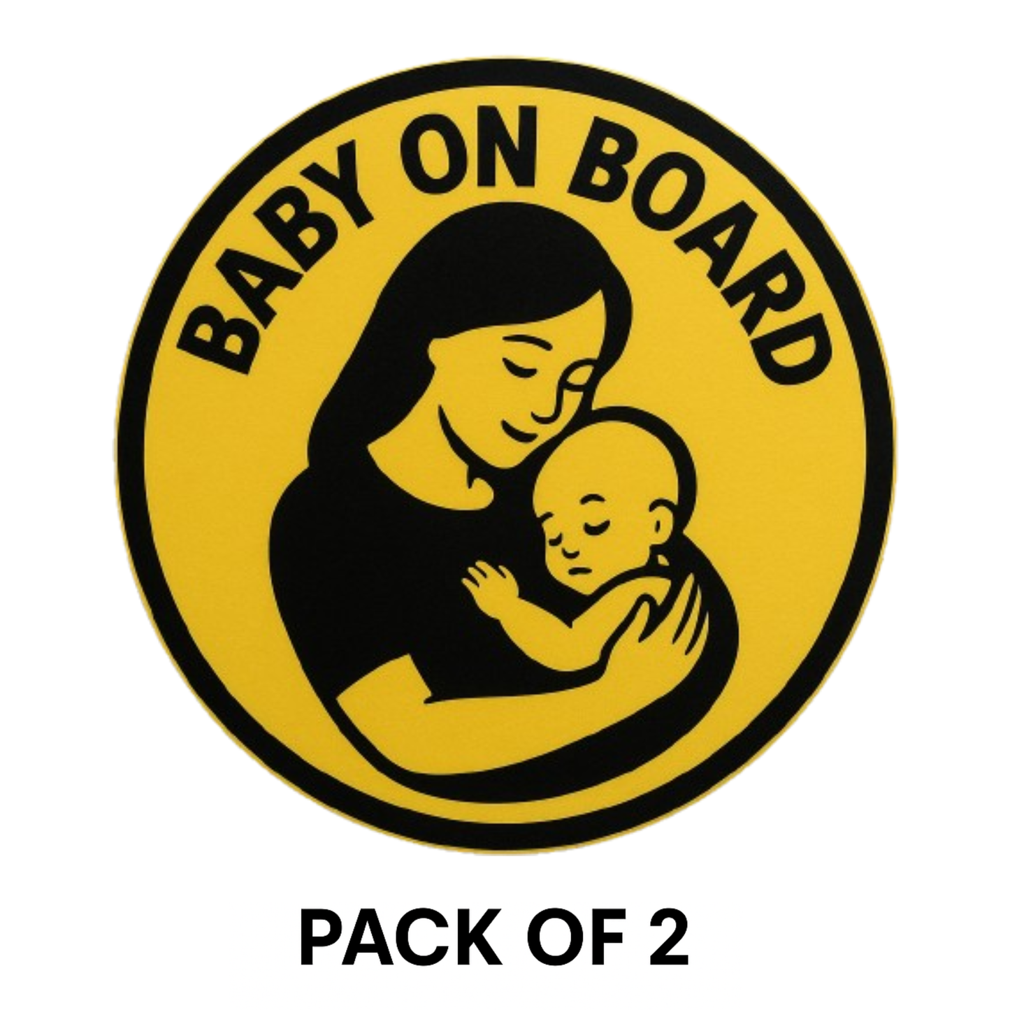 Smeeps Baby on Board Sticker – 13.97 x 13.97 cm | Mother & Baby Design | Waterproof & Long-Lasting