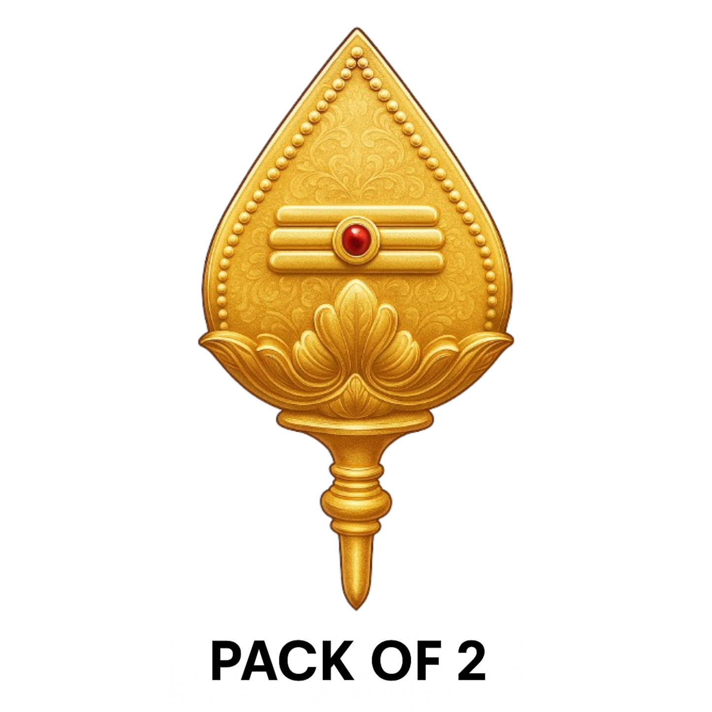 Smeeps Elegant Golden Vel with Thiruneer Symbol Sticker | 19.05 x 10.16 cm | For Car