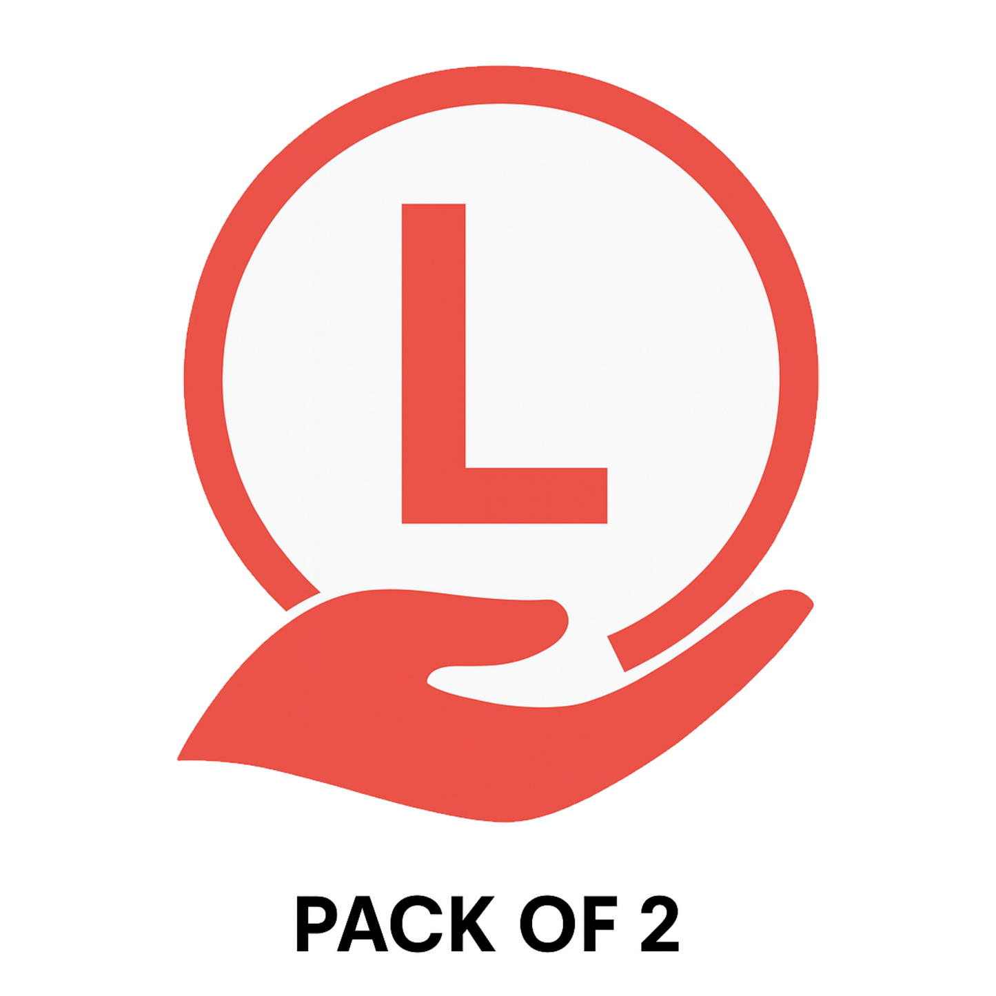 Smeeps L Board Sticker for Cars – 14 x 12.7 cm Red & White Learner Driver Safety Sign