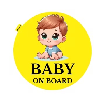 Best Cute Baby Boy Baby On Board Sticker in India 2026 – Adorable Safety Design by Smeeps
