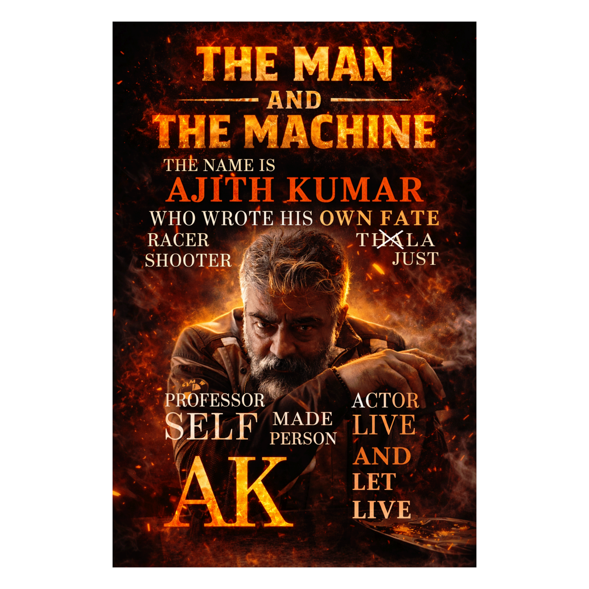 Smeeps Ajith Kumar A4 Wall Poster Set – 29.7 × 21 cm (11.69 × 8.27 Inch) Premium Art Print | 300 GSM Thick Paper | NOT GUMMING | Waterproof UV Resistant Wash Proof | Pack of 10
