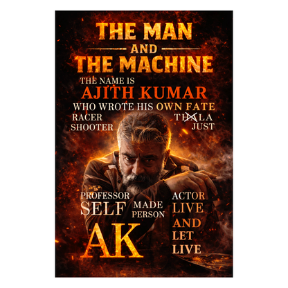 Smeeps Ajith Kumar A4 Wall Poster Set – 29.7 × 21 cm (11.69 × 8.27 Inch) Premium Art Print | 300 GSM Thick Paper | NOT GUMMING | Waterproof UV Resistant Wash Proof | Pack of 10