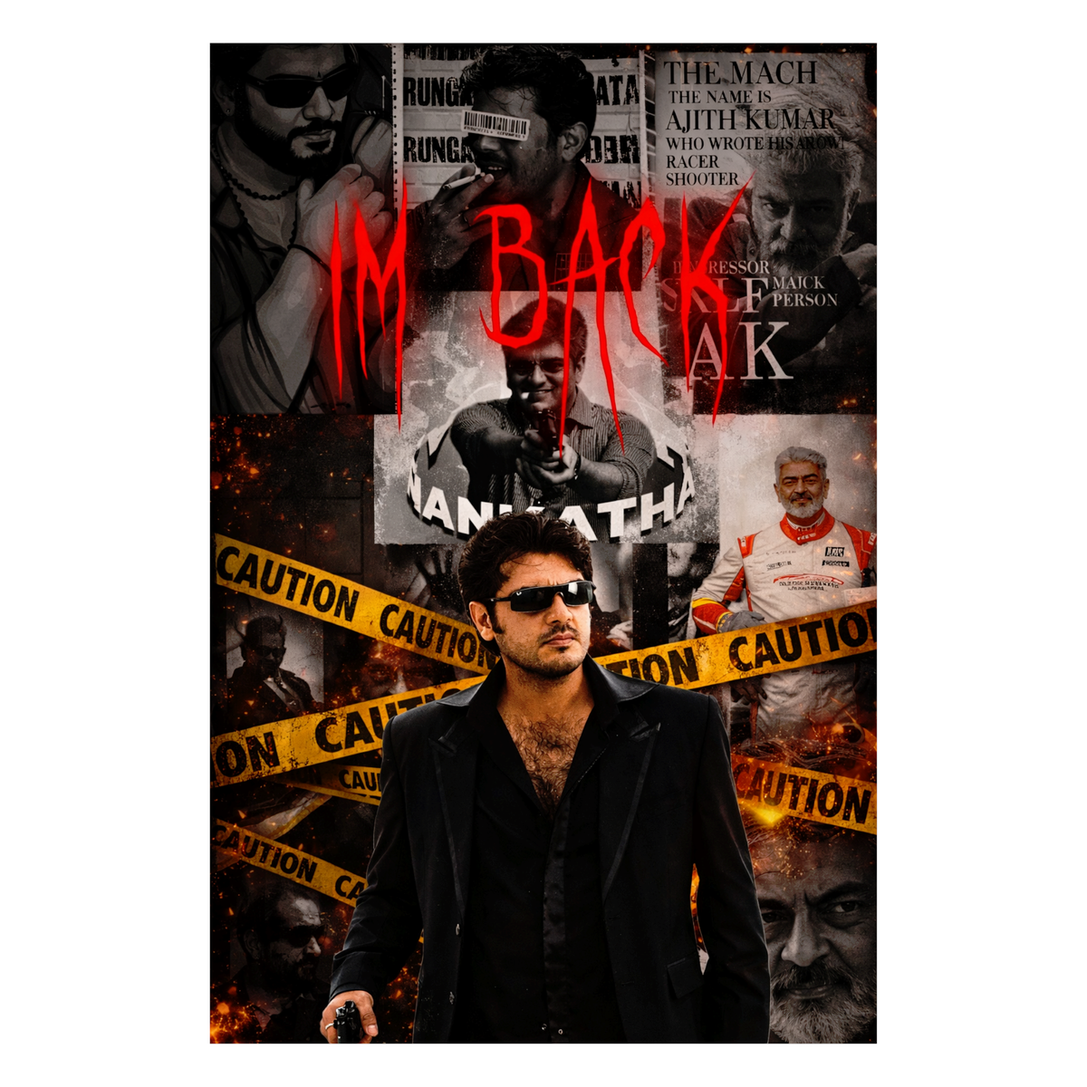 Smeeps Ajith Kumar A4 Wall Poster Set – 29.7 × 21 cm (11.69 × 8.27 Inch) Premium Art Print | 300 GSM Thick Paper | NOT GUMMING | Waterproof UV Resistant Wash Proof | Pack of 10