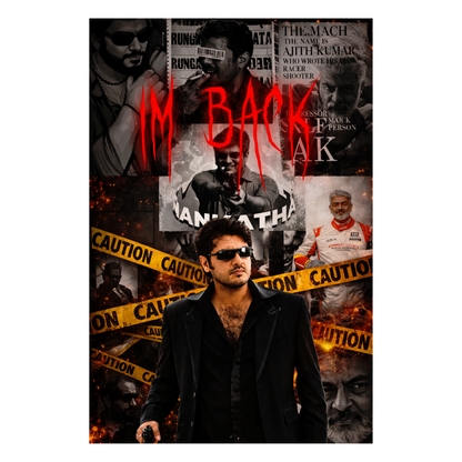 Smeeps Ajith Kumar A4 Wall Poster Set – 29.7 × 21 cm (11.69 × 8.27 Inch) Premium Art Print | 300 GSM Thick Paper | NOT GUMMING | Waterproof UV Resistant Wash Proof | Pack of 10