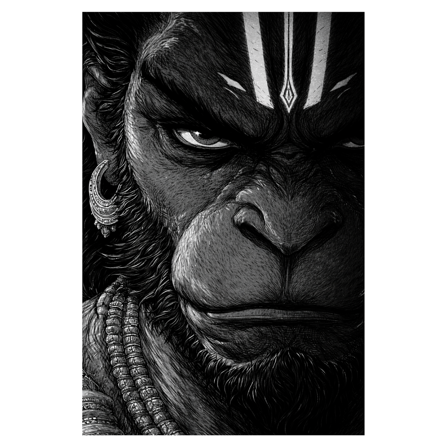 Smeeps Lord Hanuman Wall Poster Pack of 10 – A4 Size (8.27 × 11.69 Inches) | 300 GSM Thick Art Paper | Non-Gumming (No Adhesive) | High-Quality Spiritual & Mythology Prints